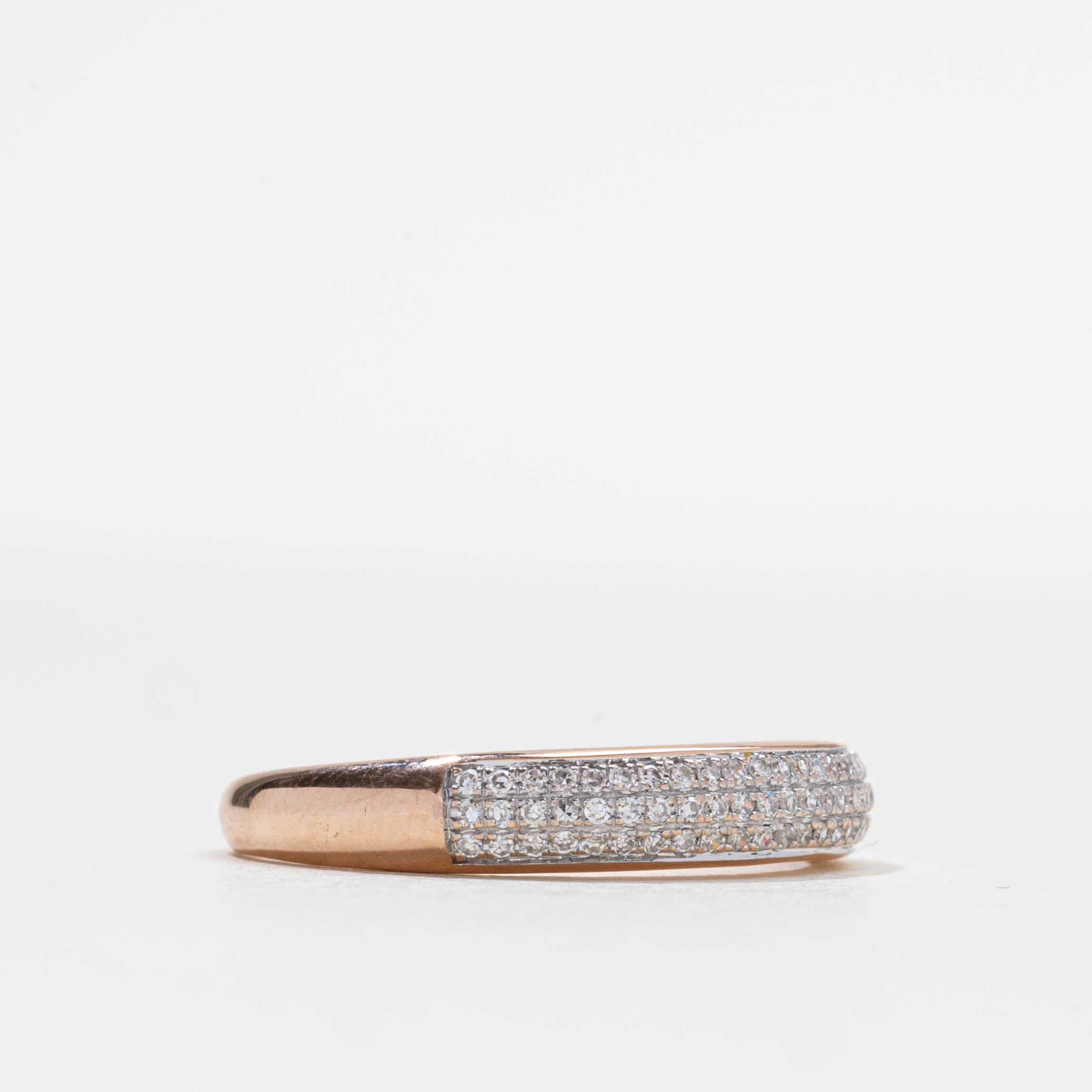 Bague pavée de diamants | 0,25 ct | Taille 8,75