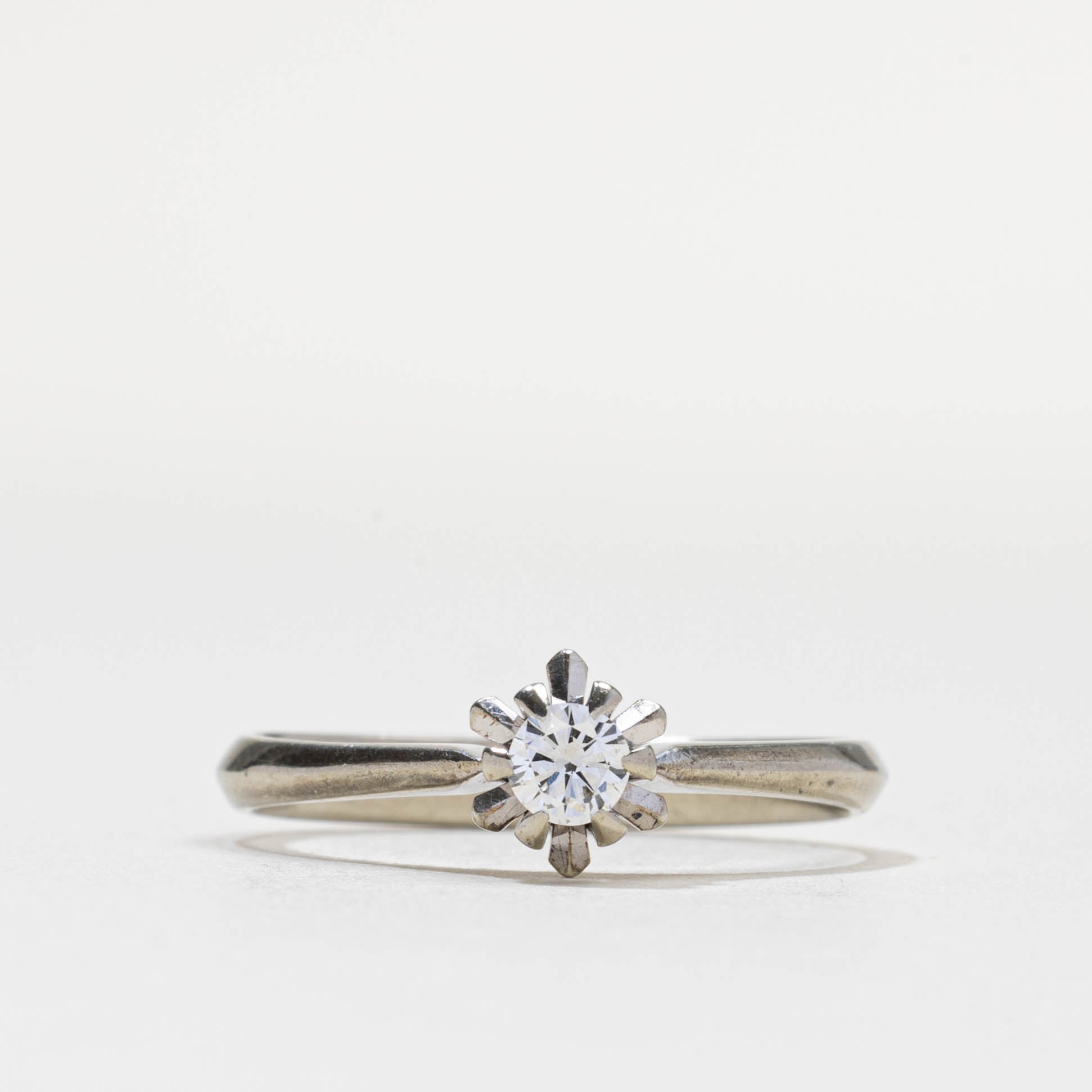 Bague en diamant rond taille brillant | 0,15 ct | Taille 6,75