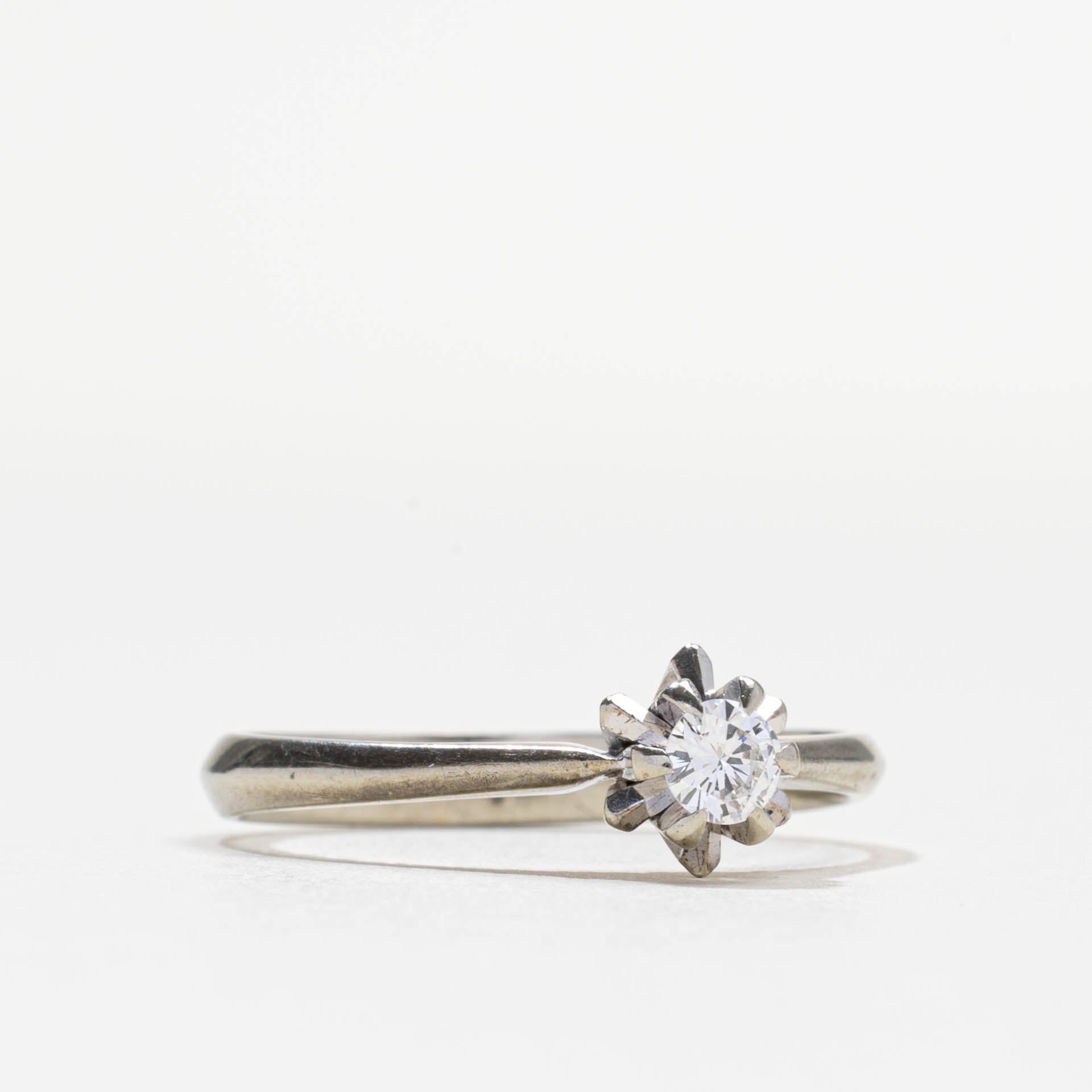 Bague en diamant rond taille brillant | 0,15 ct | Taille 6,75