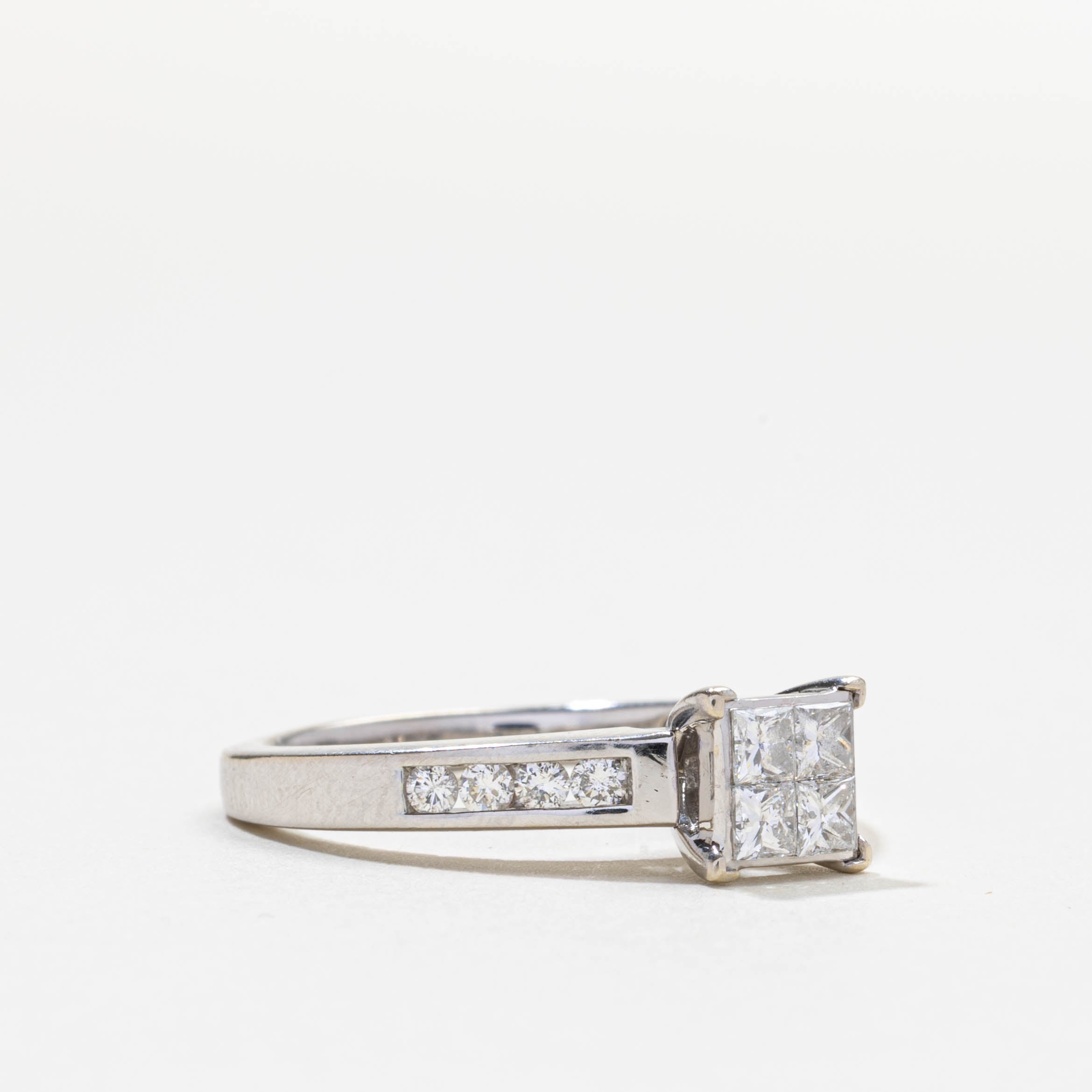 Princess Cut Illusion Set Diamond Ring | 0.72ctw | SZ 8.0