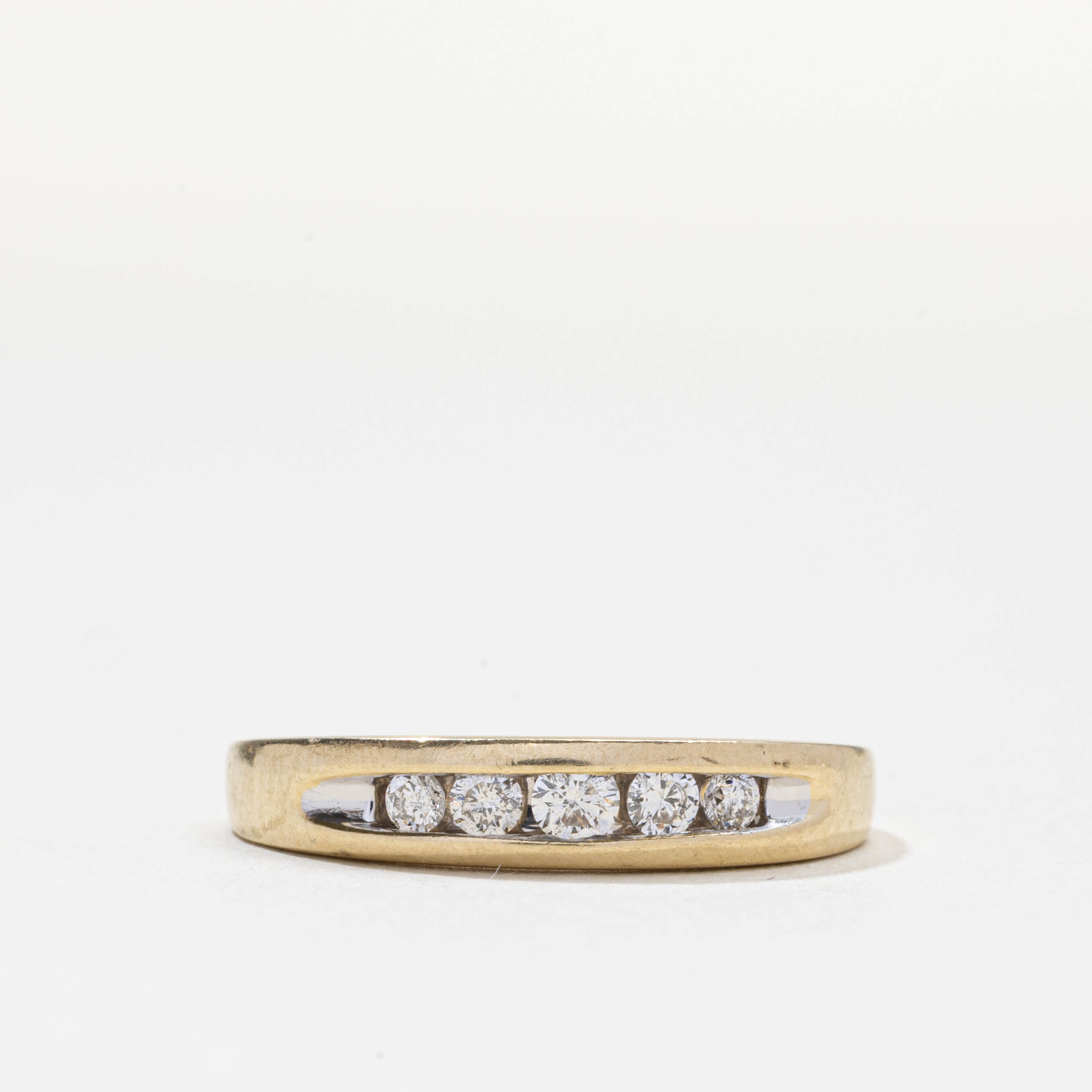 Five Stone Channel Set Diamond Band | 0.25ctw | 4.20mm | SZ 7.5