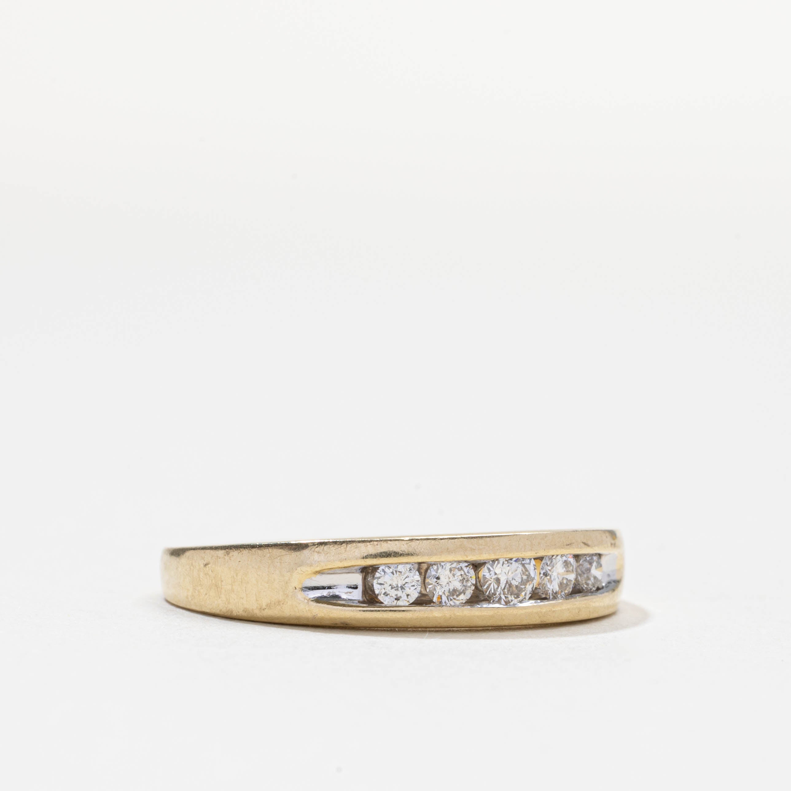 Five Stone Channel Set Diamond Band | 0.25ctw | 4.20mm | SZ 7.5