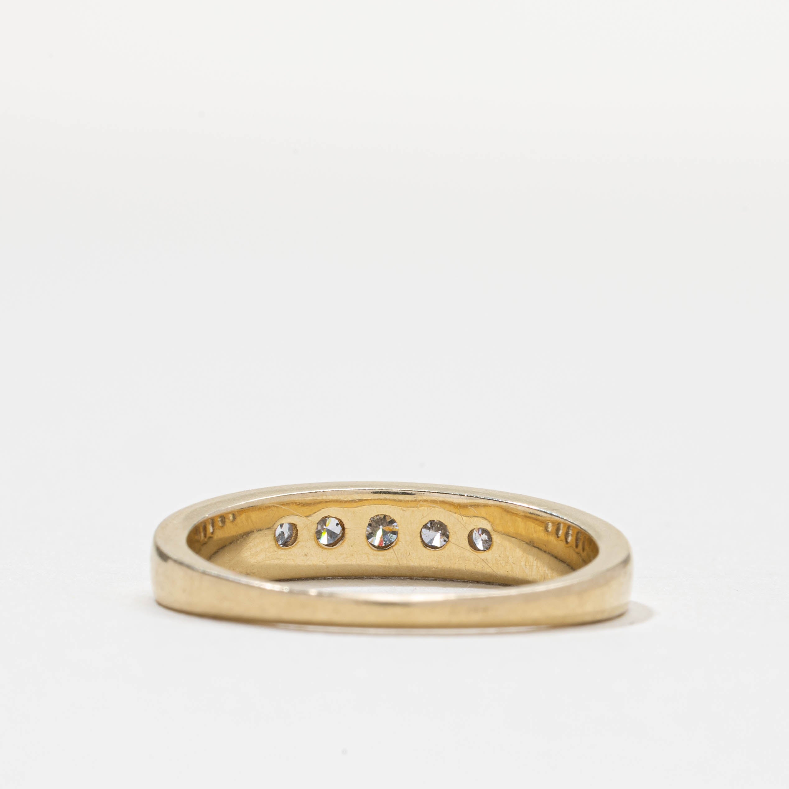 Five Stone Channel Set Diamond Band | 0.25ctw | 4.20mm | SZ 7.5
