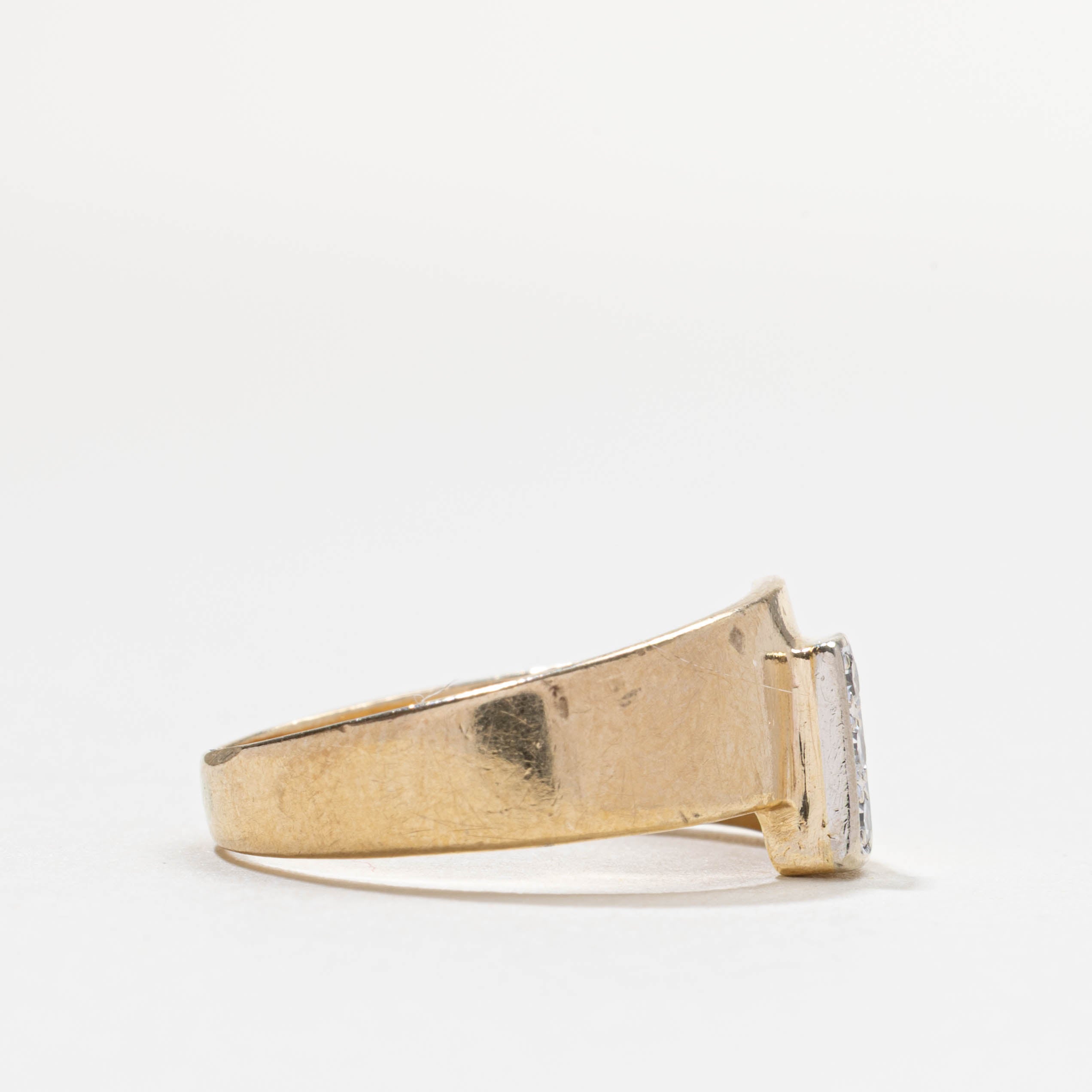 Diamond Row Overlapping Ring | 0.08ctw | SZ 7.25