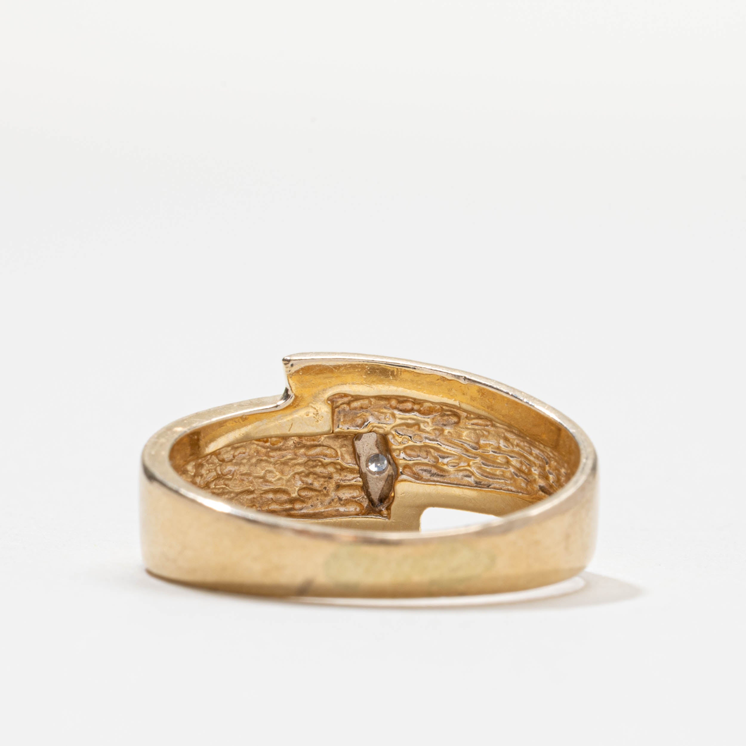 Diamond Row Overlapping Ring | 0.08ctw | SZ 7.25