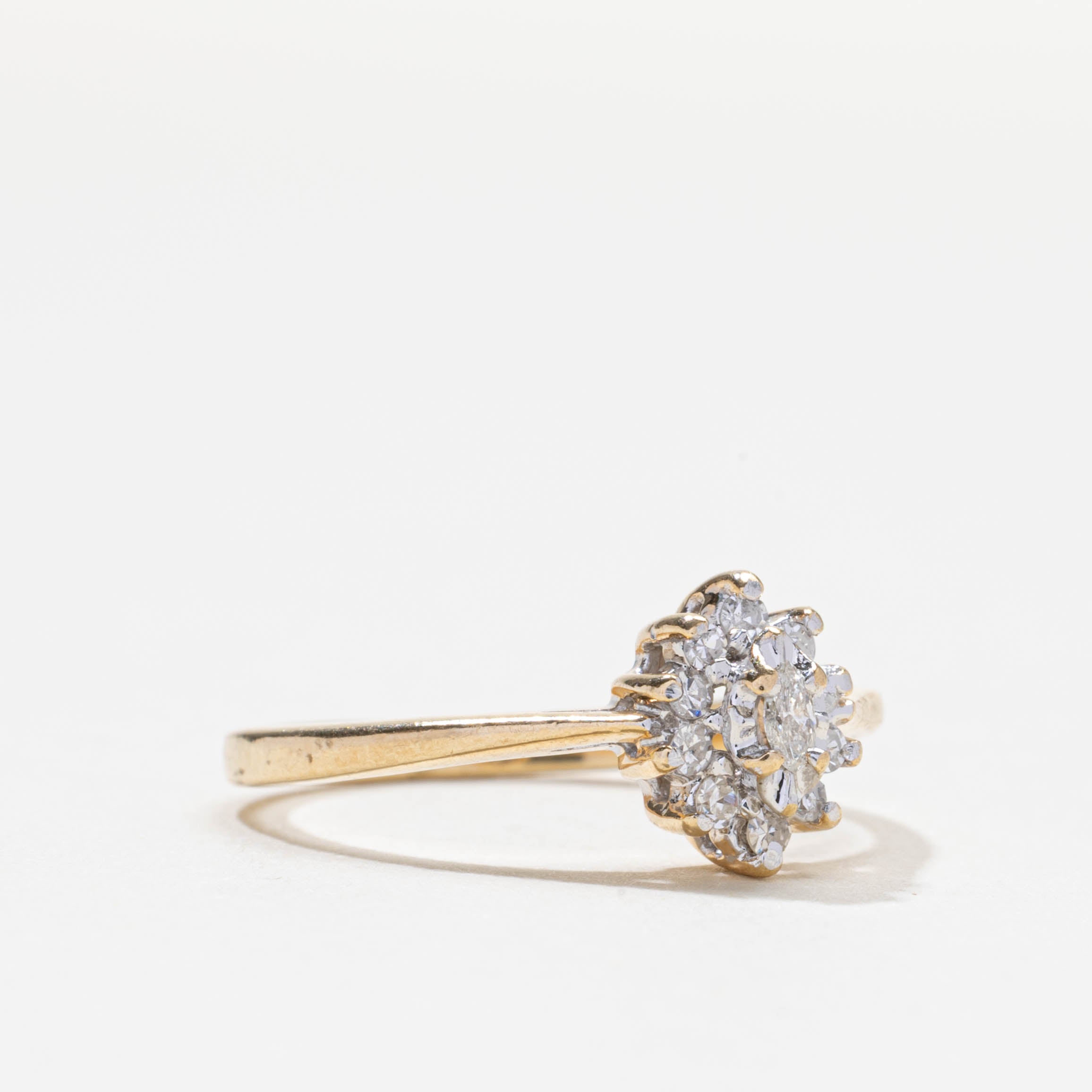 Diamond Petal Cluster Ring | 0.15ctw | SZ 5.0
