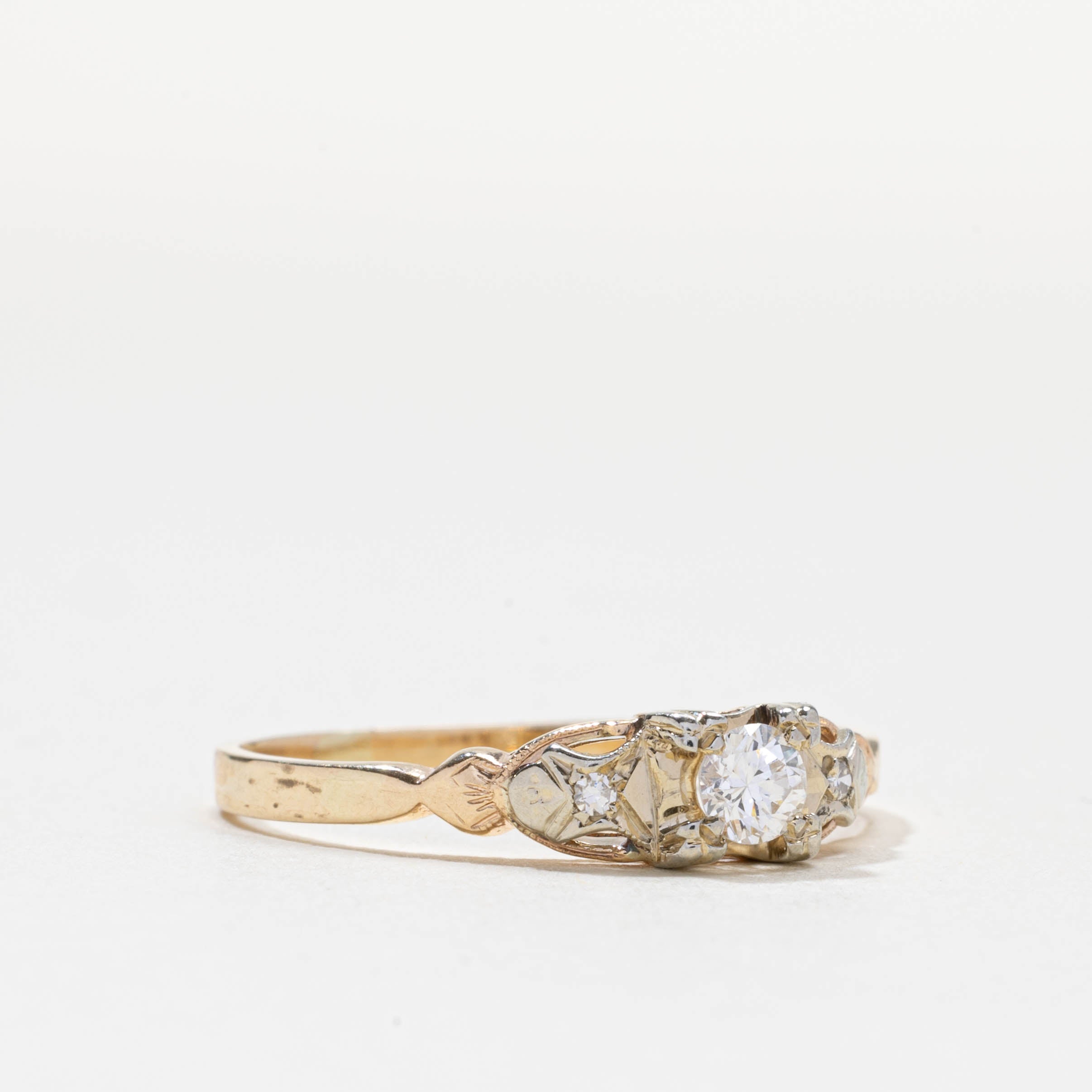 Bague trois diamants | 0,02 ct | Taille 10,5
