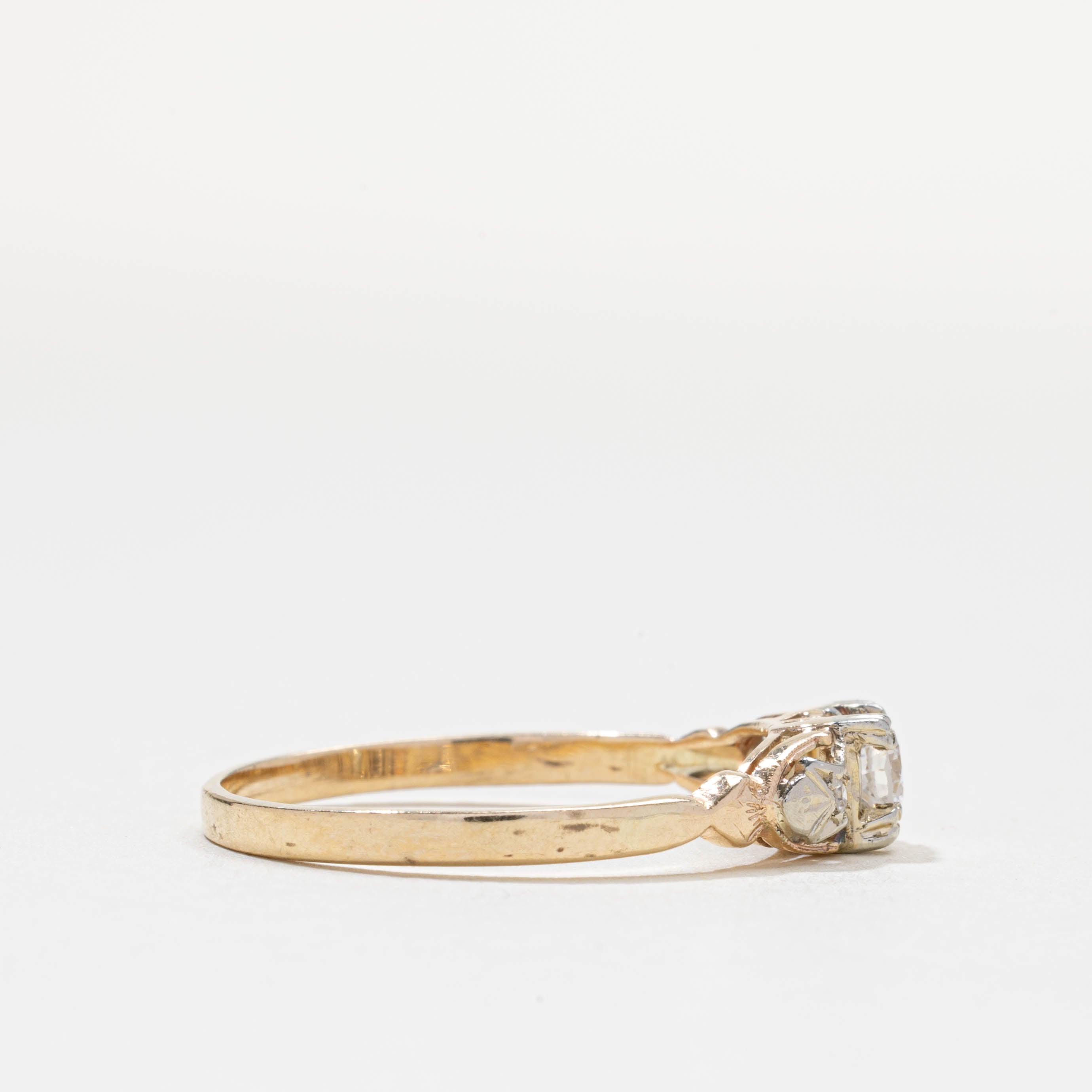 Bague trois diamants | 0,02 ct | Taille 10,5