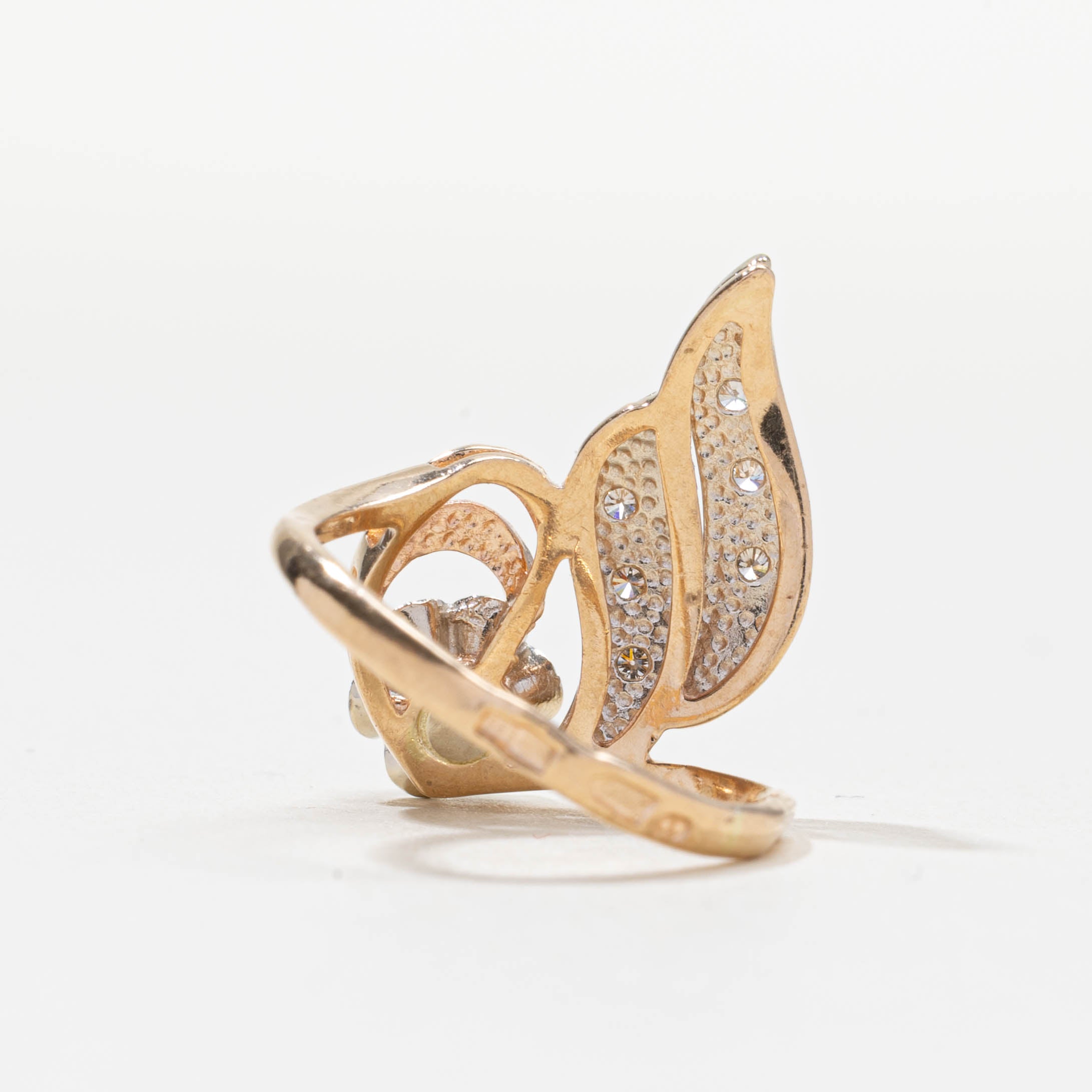 1991 Kiev Diamond Floral Design Ring | 0.15ctw | SZ 5.75