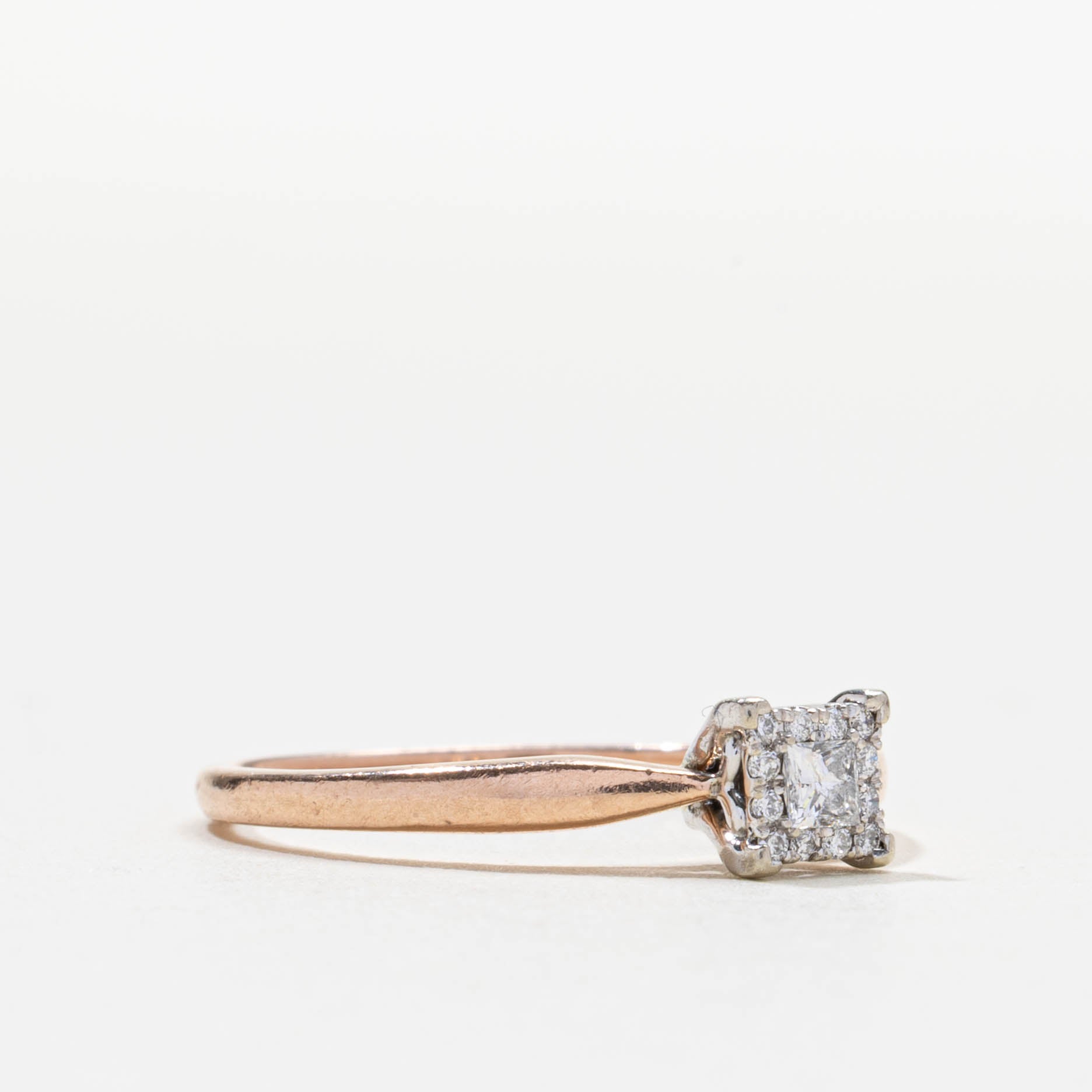 Princess Cut Diamond Halo Ring | 0.15ctw | SZ 7.25