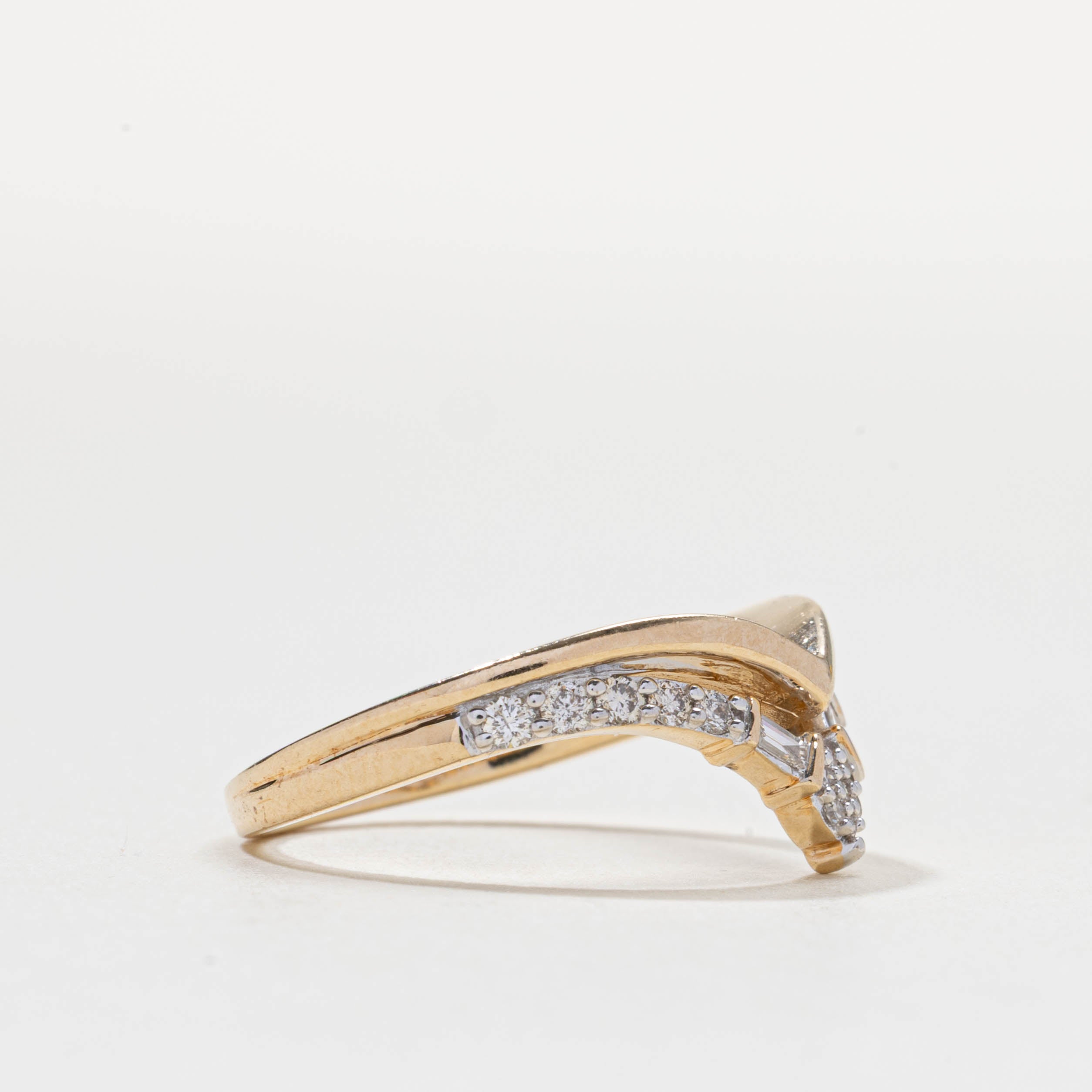 Bague chevron en diamant | 0,25 ct | Taille 7,5