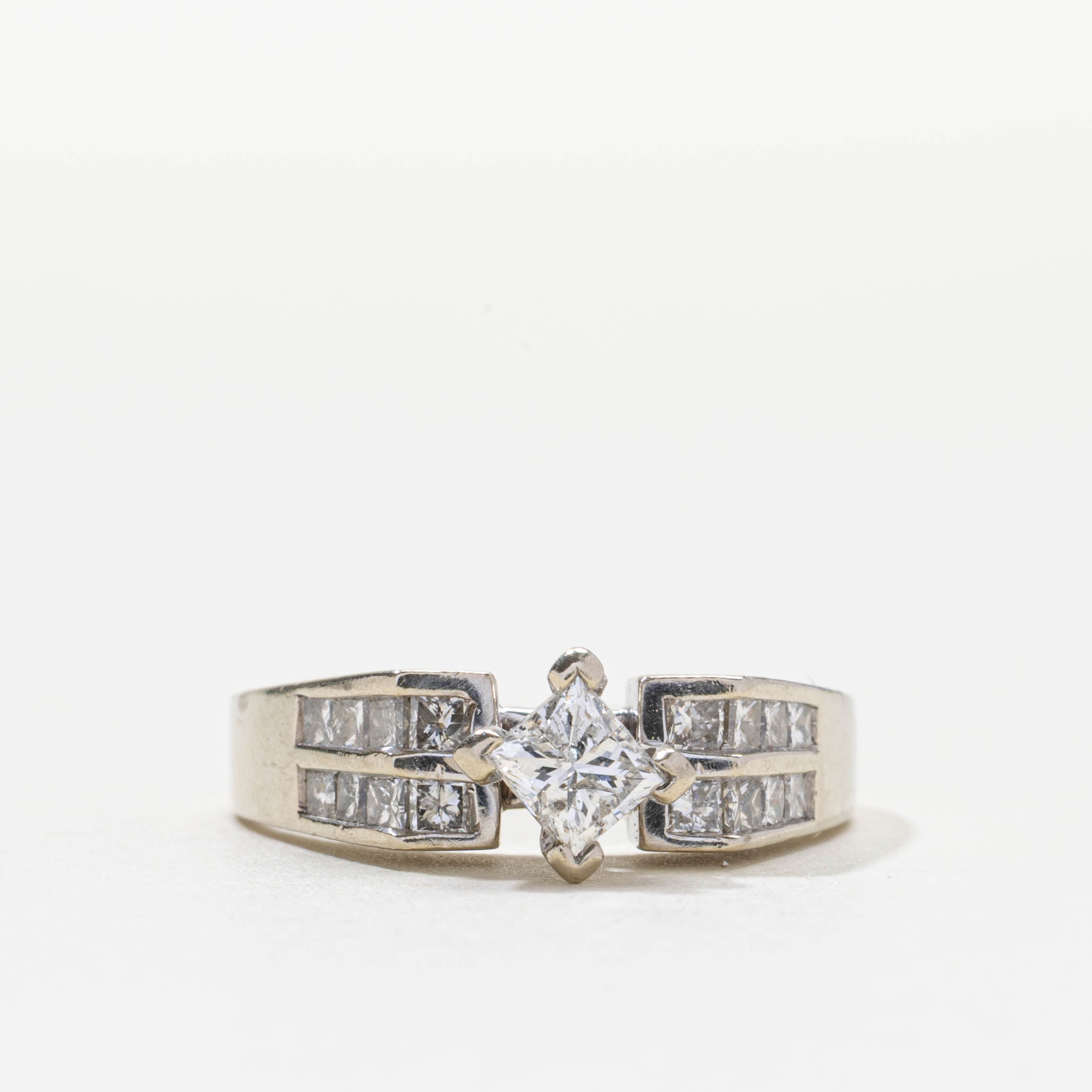 Princess Cut Diamond Accented Ring | 0.36ct I1 G/H, 0.48ctw | SZ 6.25