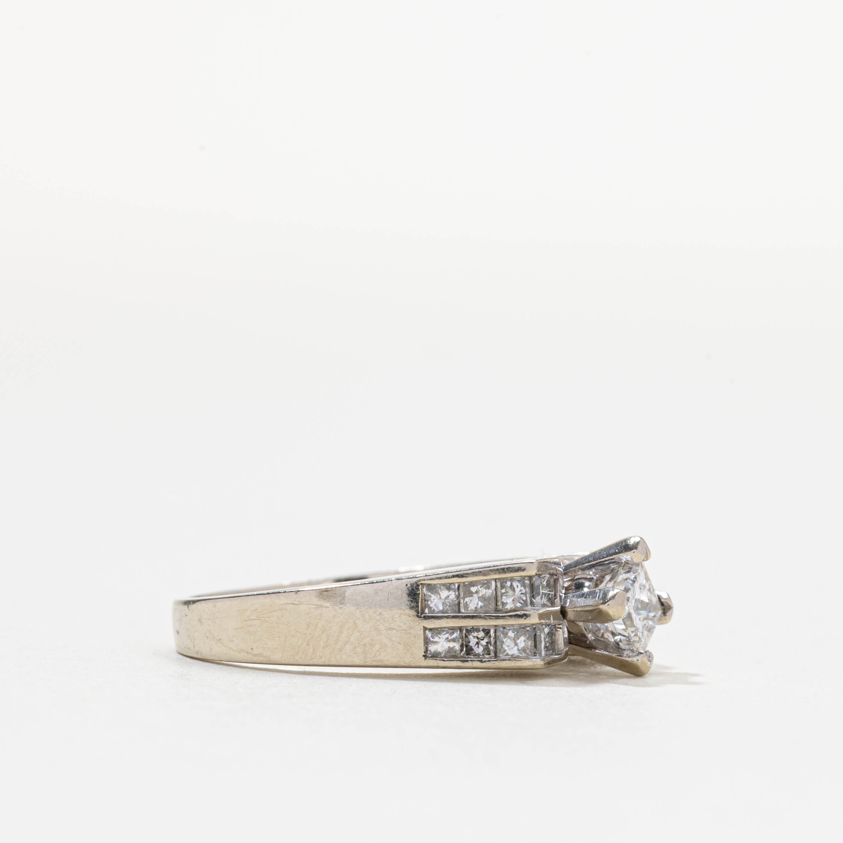 Princess Cut Diamond Accented Ring | 0.36ct I1 G/H, 0.48ctw | SZ 6.25