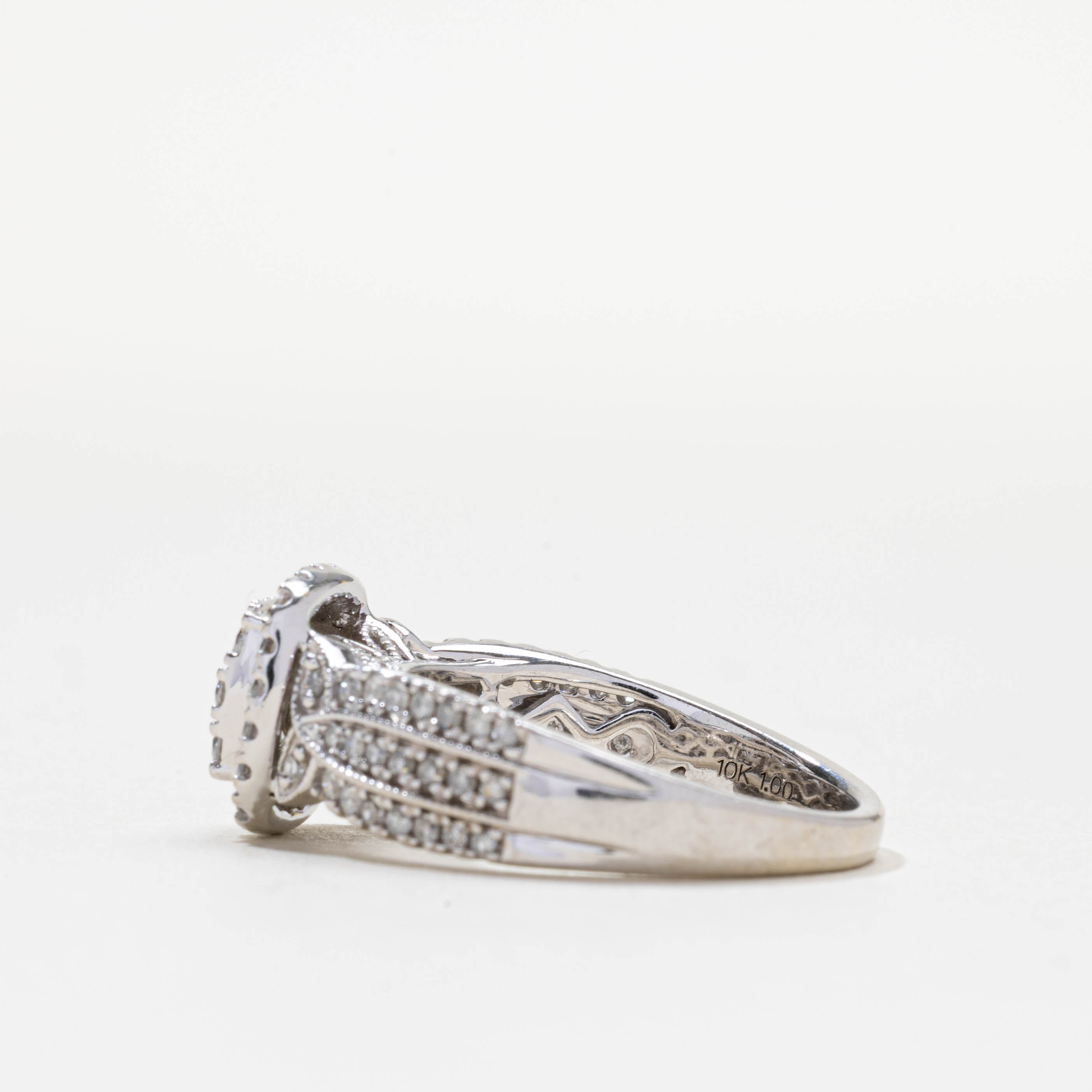 Diamond Cluster Halo Accented Ring | 1.0ctw | SZ 7.25
