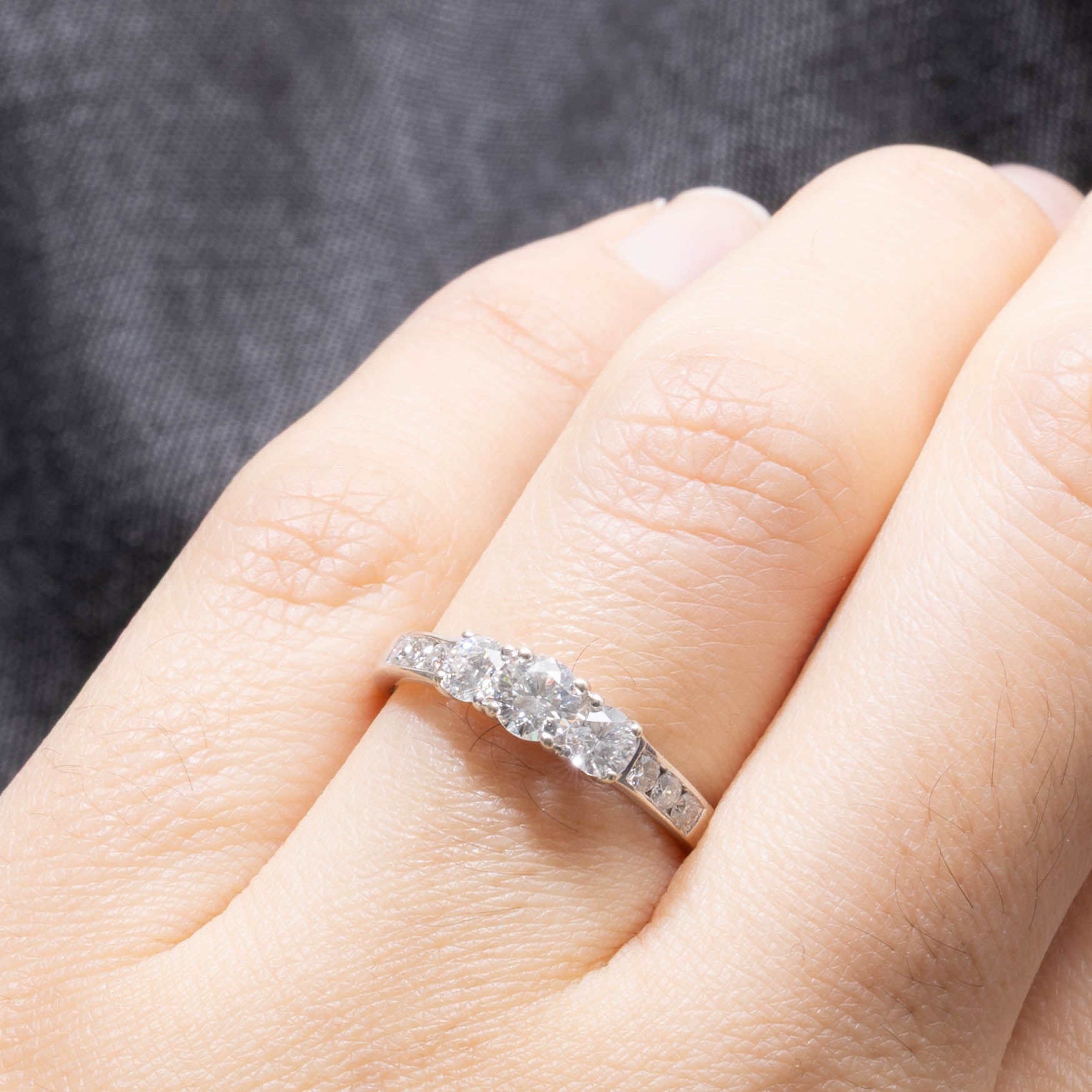 Three Stone Diamond Accented Ring | 0.75ctw | SZ 5.5