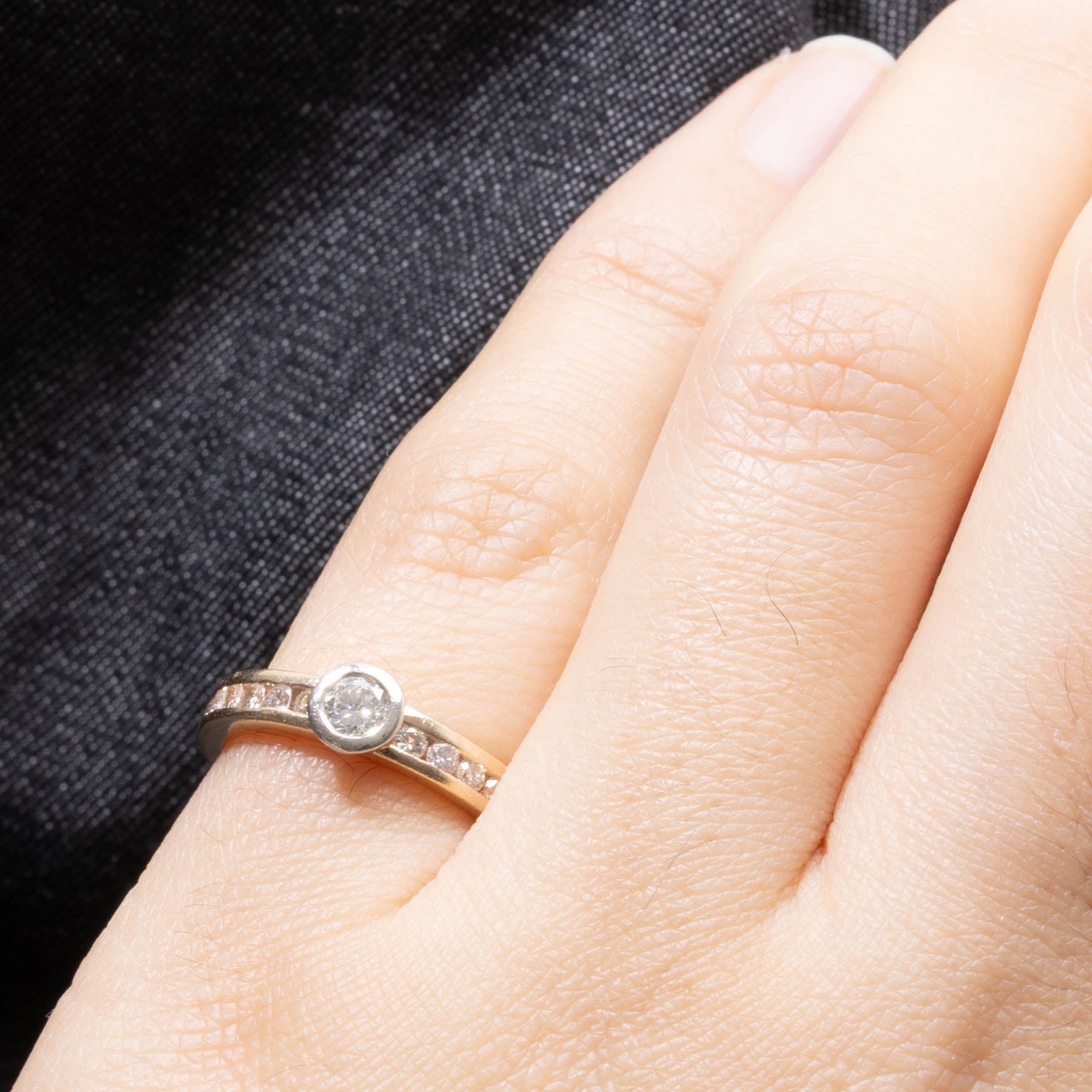 Bezel Set Diamond Accented Ring | 0.5ctw | SZ 4.0