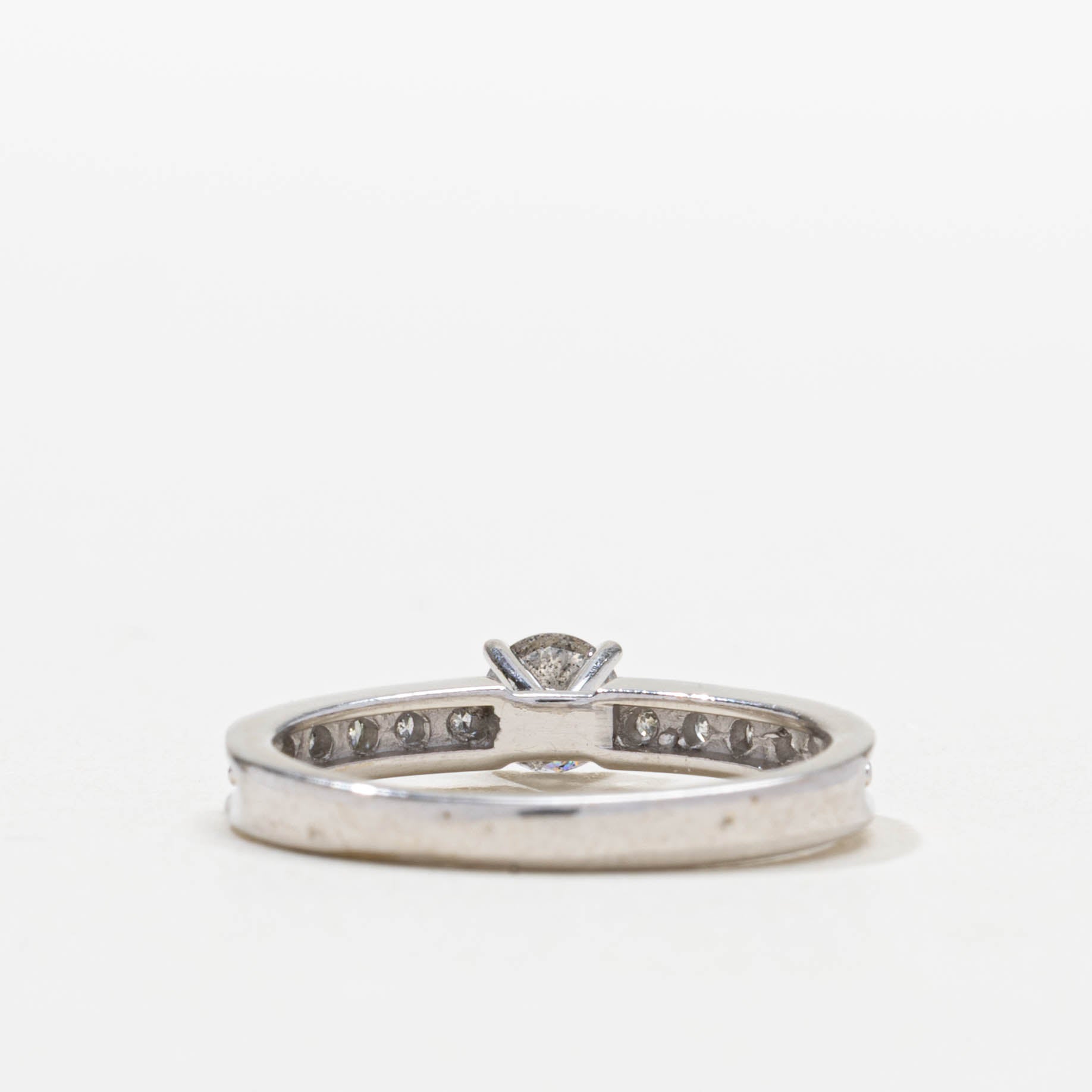 Round Brilliant Cut Diamond Accented Ring | 0.28ct I2 J, 0.25ctw | SZ 5.5