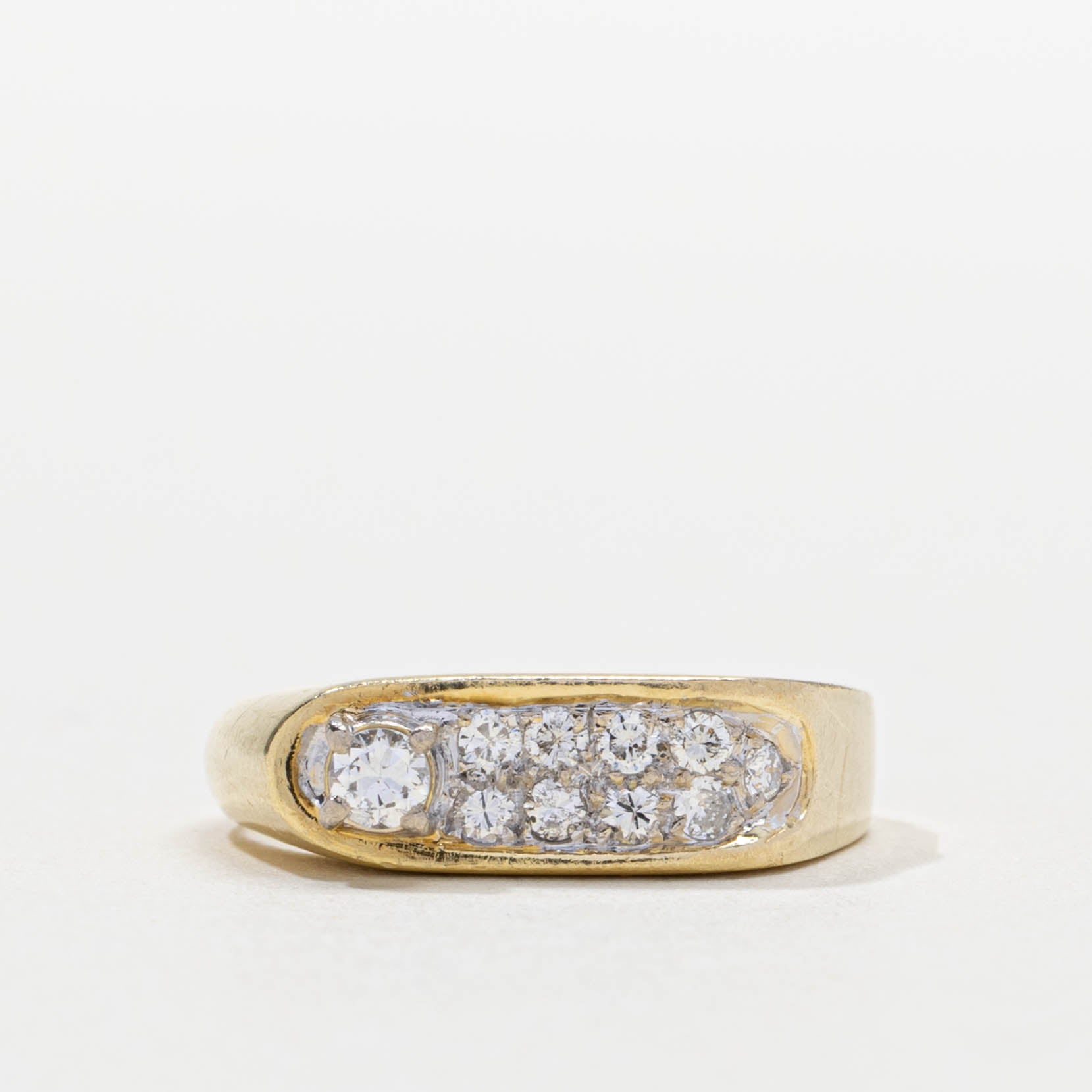 Diamond East West Oval Cluster Ring | 0.25ctw | SZ 5.75