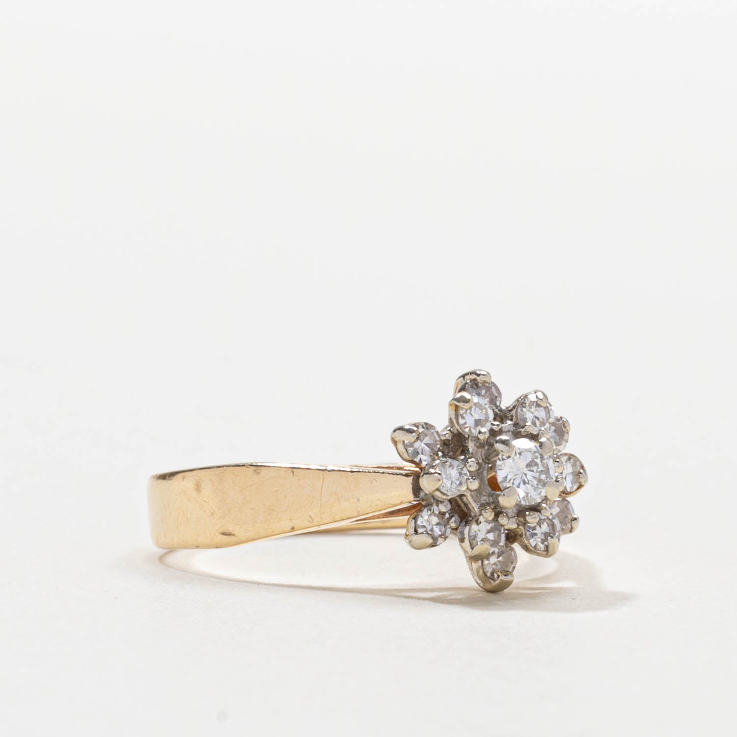 Diamond Floral Cluster Ring | 0.37ctw | SZ 7.25