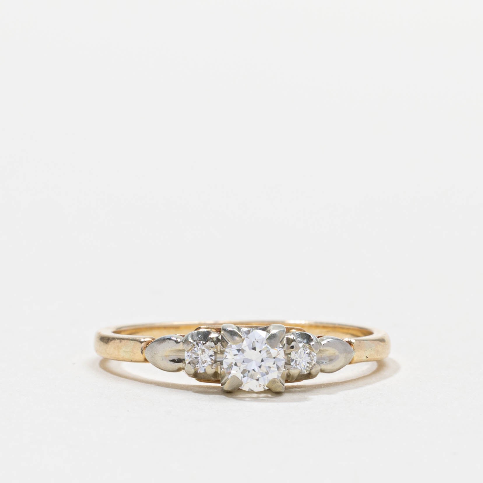 Bague trois diamants | 0,06 ct | Taille 7,5