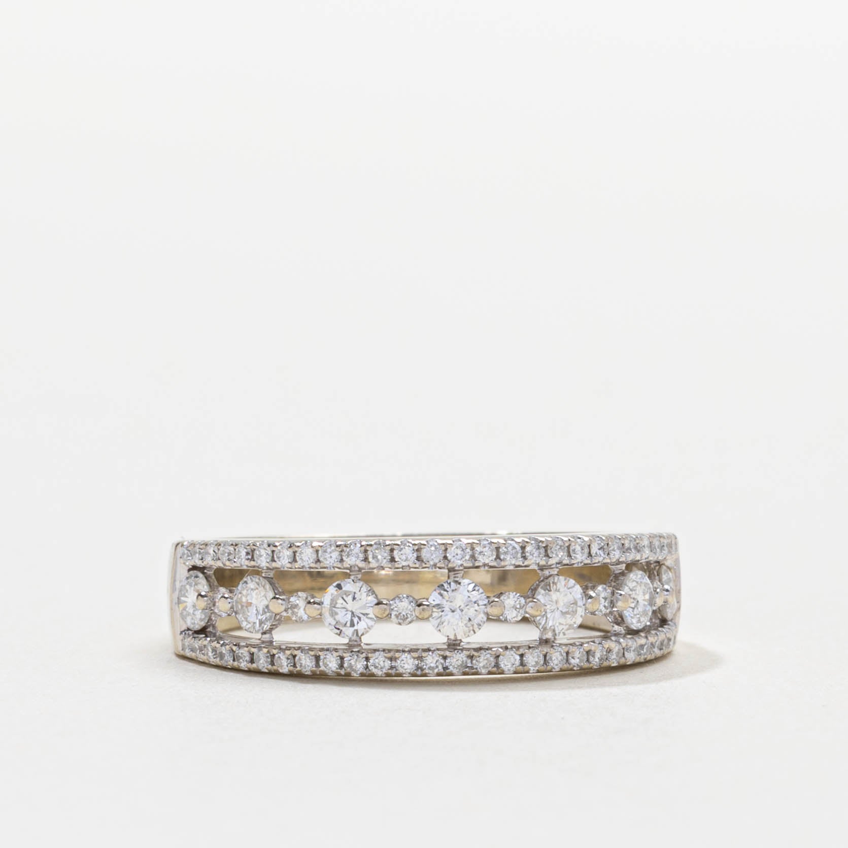 Diamond Multi Row Openwork Band | 0.75ctw | 6.00mm | SZ 8.5