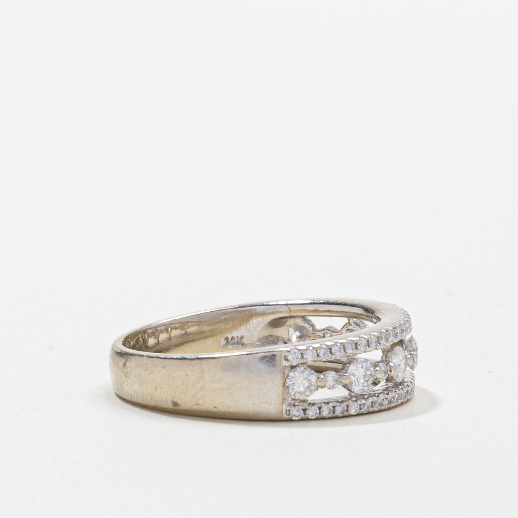 Diamond Multi Row Openwork Band | 0.75ctw | 6.00mm | SZ 8.5