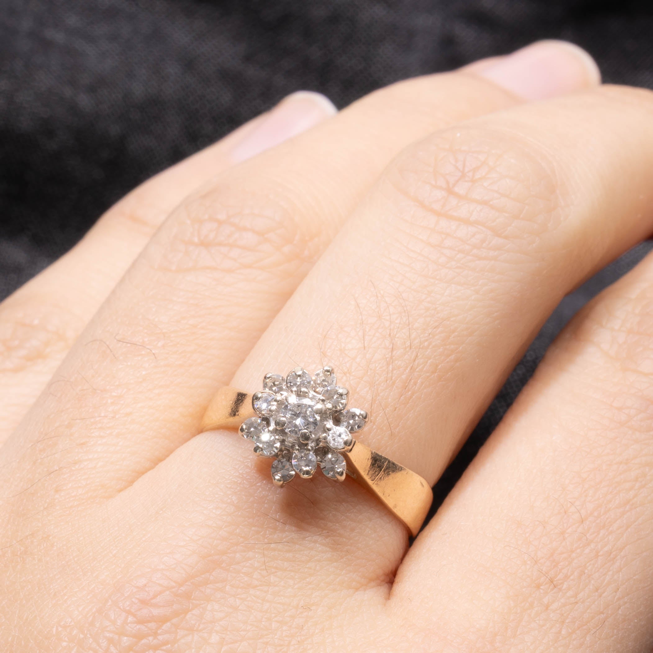 Diamond Floral Cluster Ring | 0.37ctw | SZ 7.25