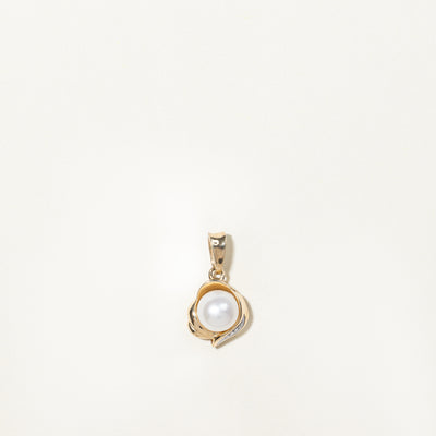 Pearl & Diamond Pendant | 0.01ct |