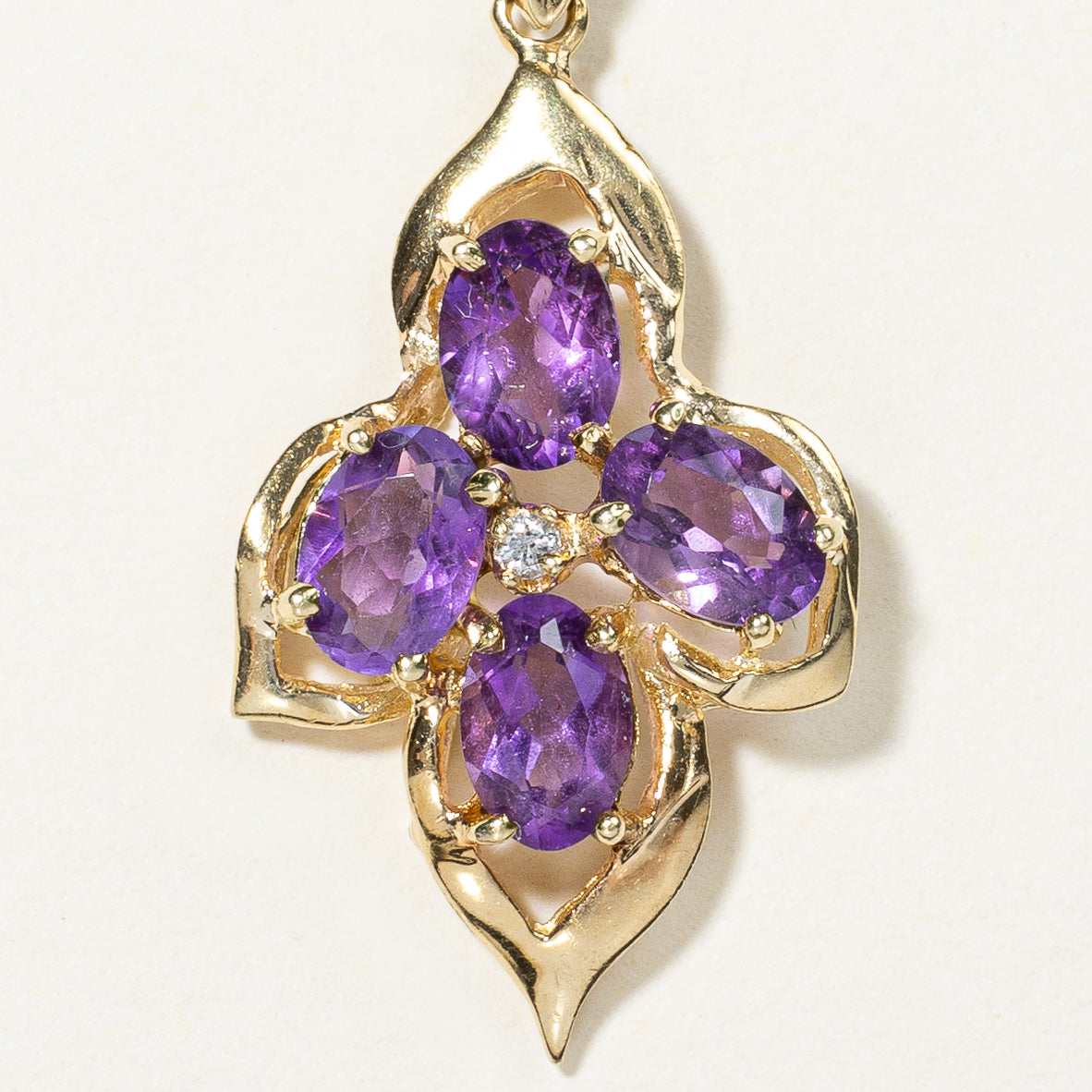Amethyst & Diamond Pendant | 1.60ctw, 0.01ct |