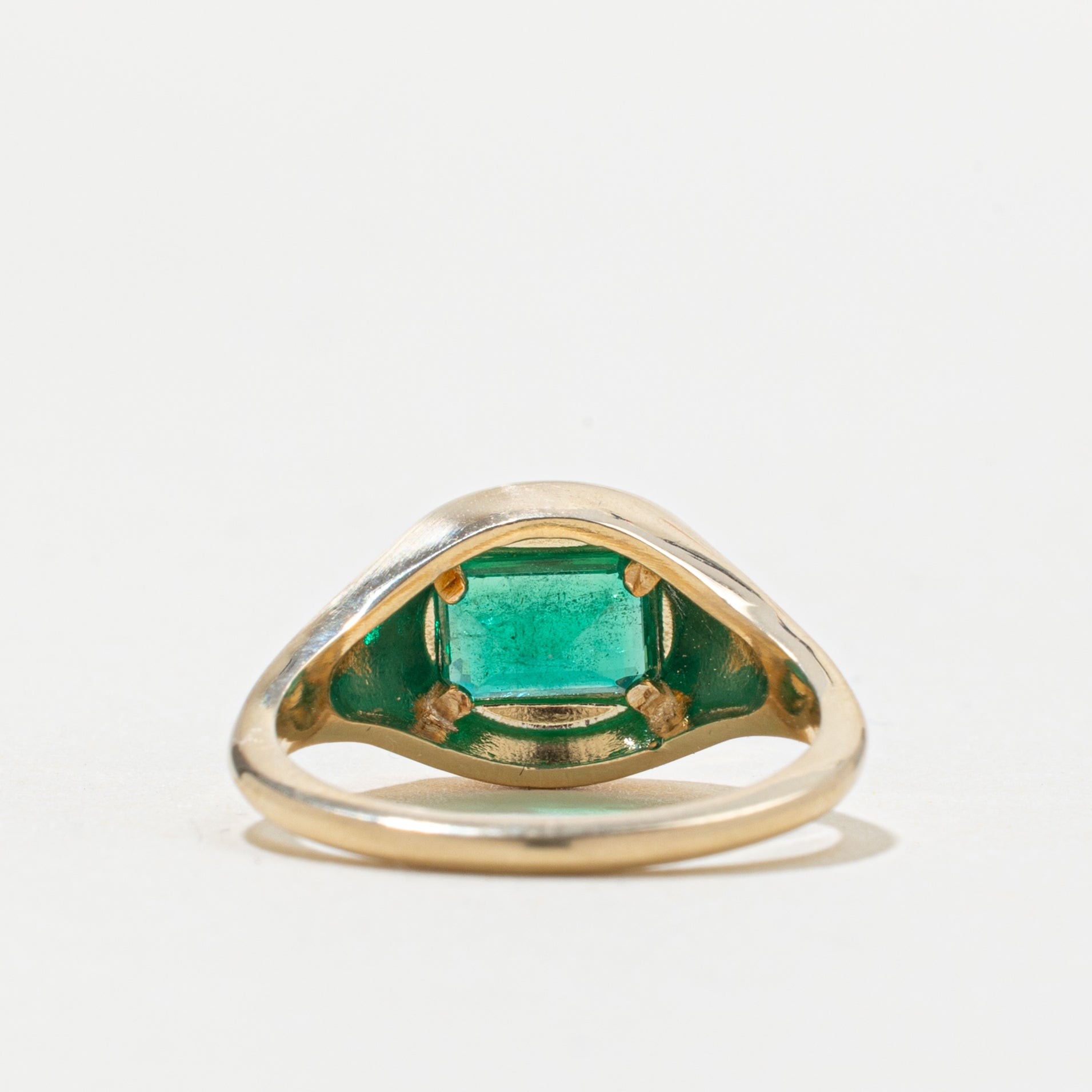 '100 Ways' 14k East West Emerald Signet Ring | 0.95ct | SZ 6.5