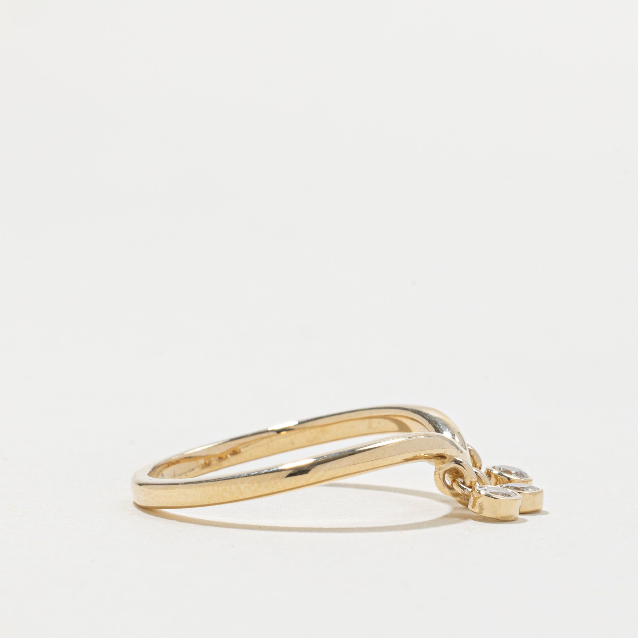 '100 Ways' 14k Diamond Chevron Dangle Band | 0.20ctw| SZ 7