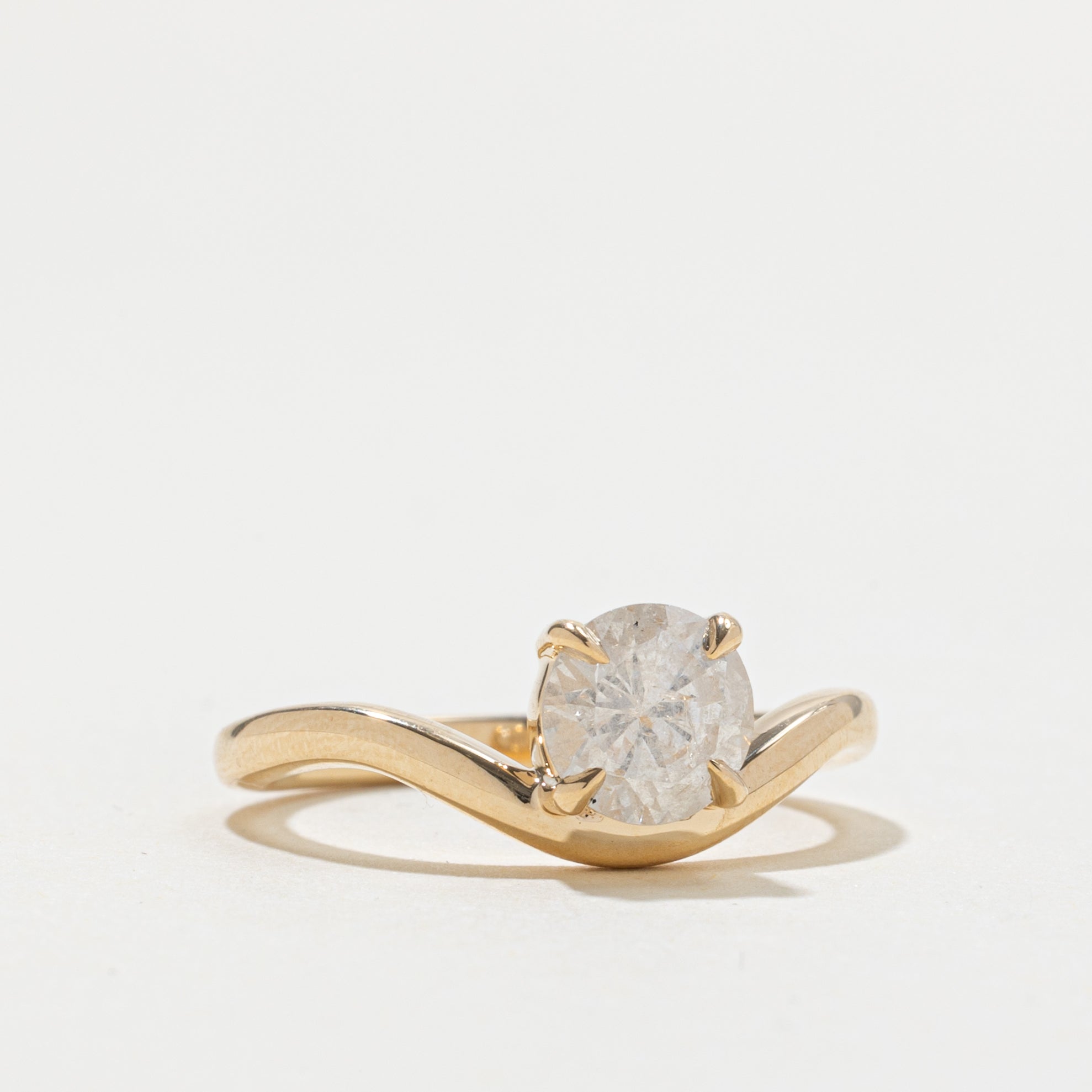 '100 Ways' 14k Salt & Pepper Diamond Wavy Ring | 1.24ct | SZ 7