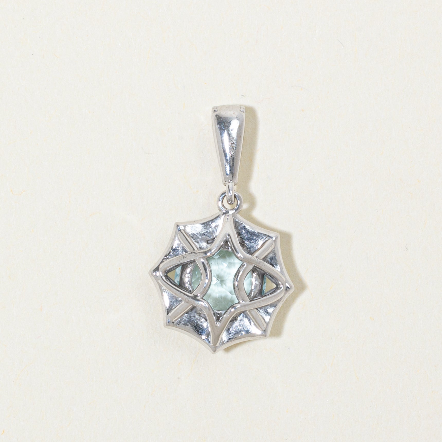 '100 Ways' 14k White Gold Starburst Aquamarine Pendant | 2.26ct