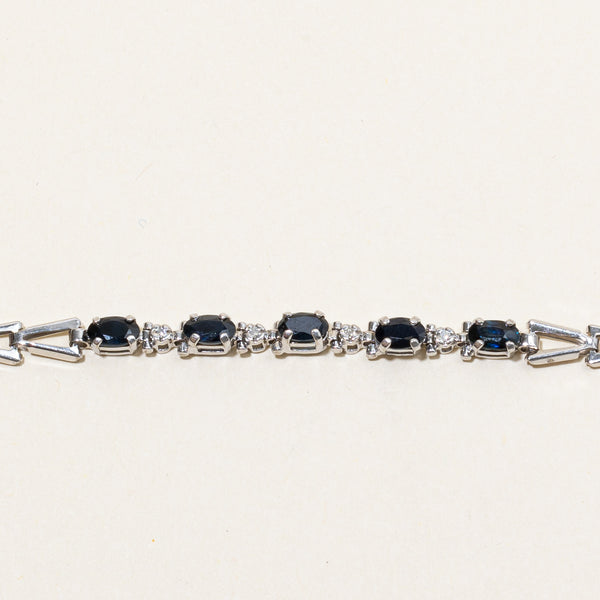 Sapphire & Diamond Bracelet | 1.00ctw, 0.01ctw | 7