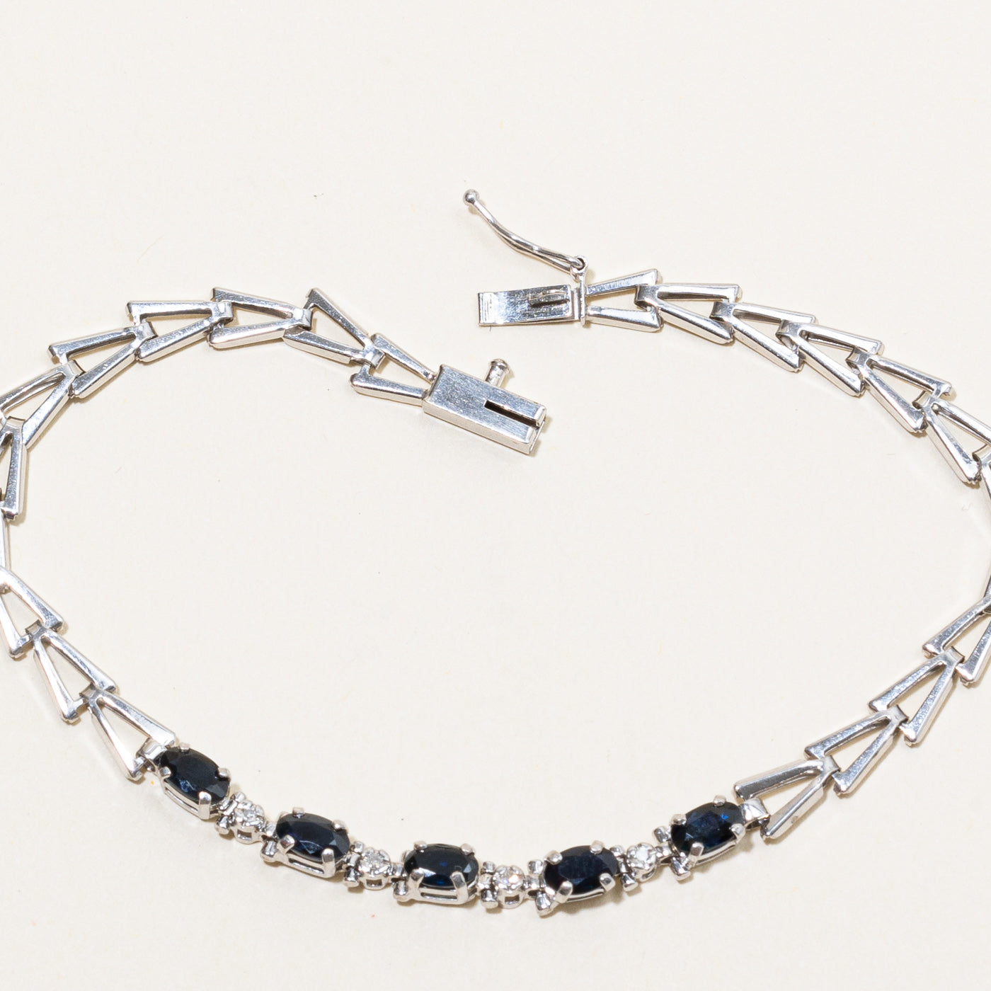 Sapphire & Diamond Bracelet | 1.00ctw, 0.01ctw | 7" |