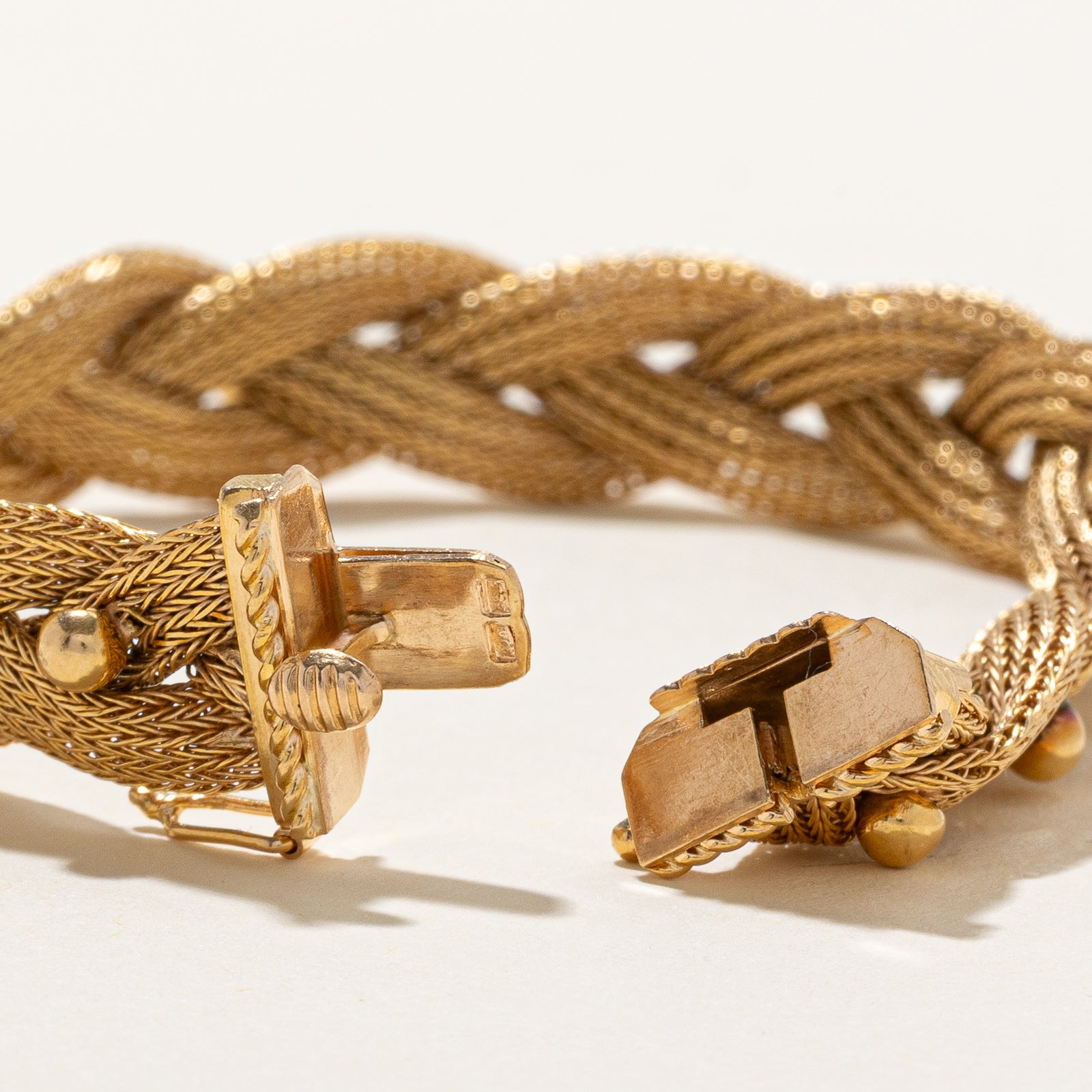 14k Yellow Gold Braided Bracelet | 7.25"