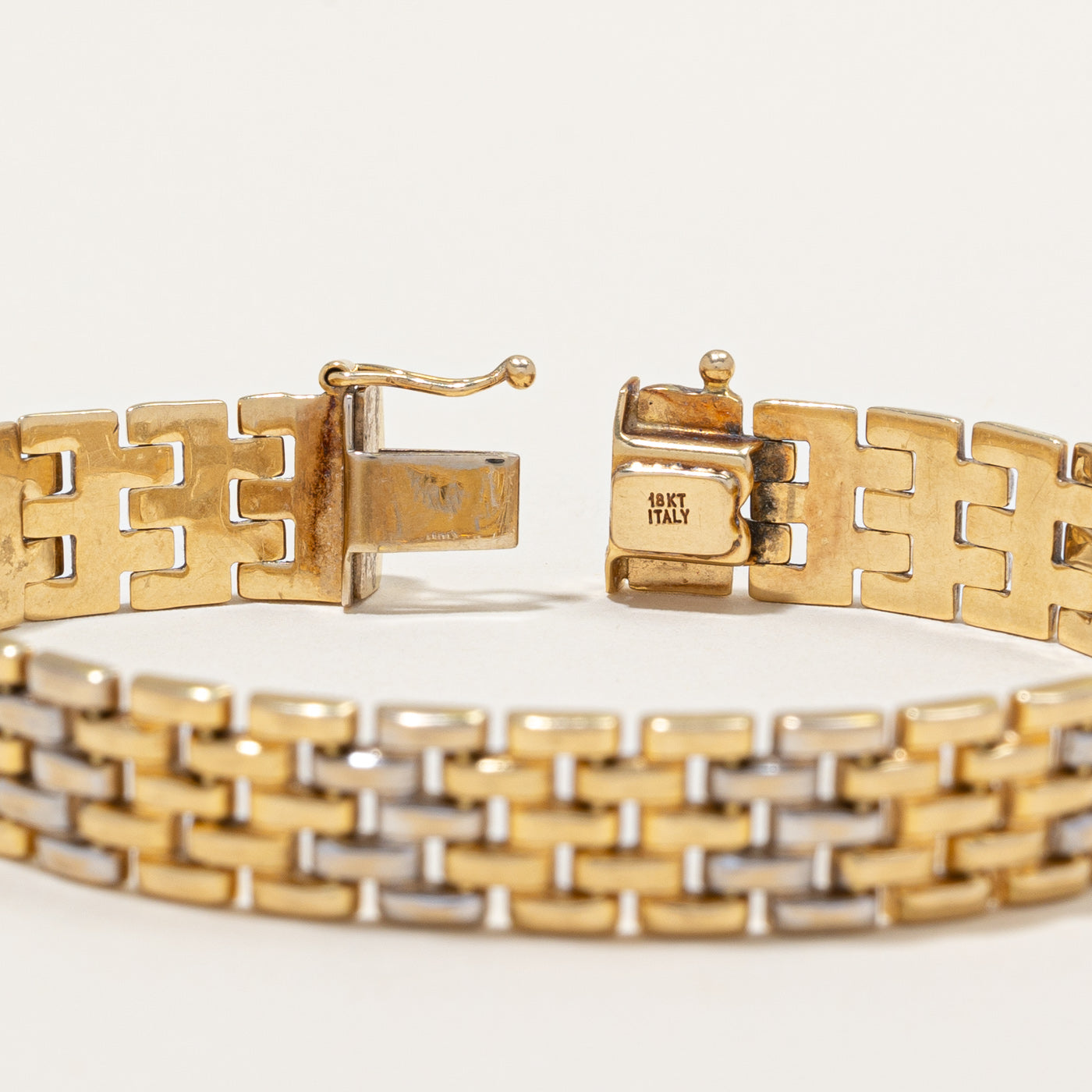 18k Two Tone Gold Bracelet | 7.75" |