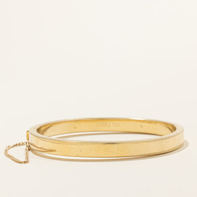 'Birks' 18k Yellow Gold Plain Bangle | 6