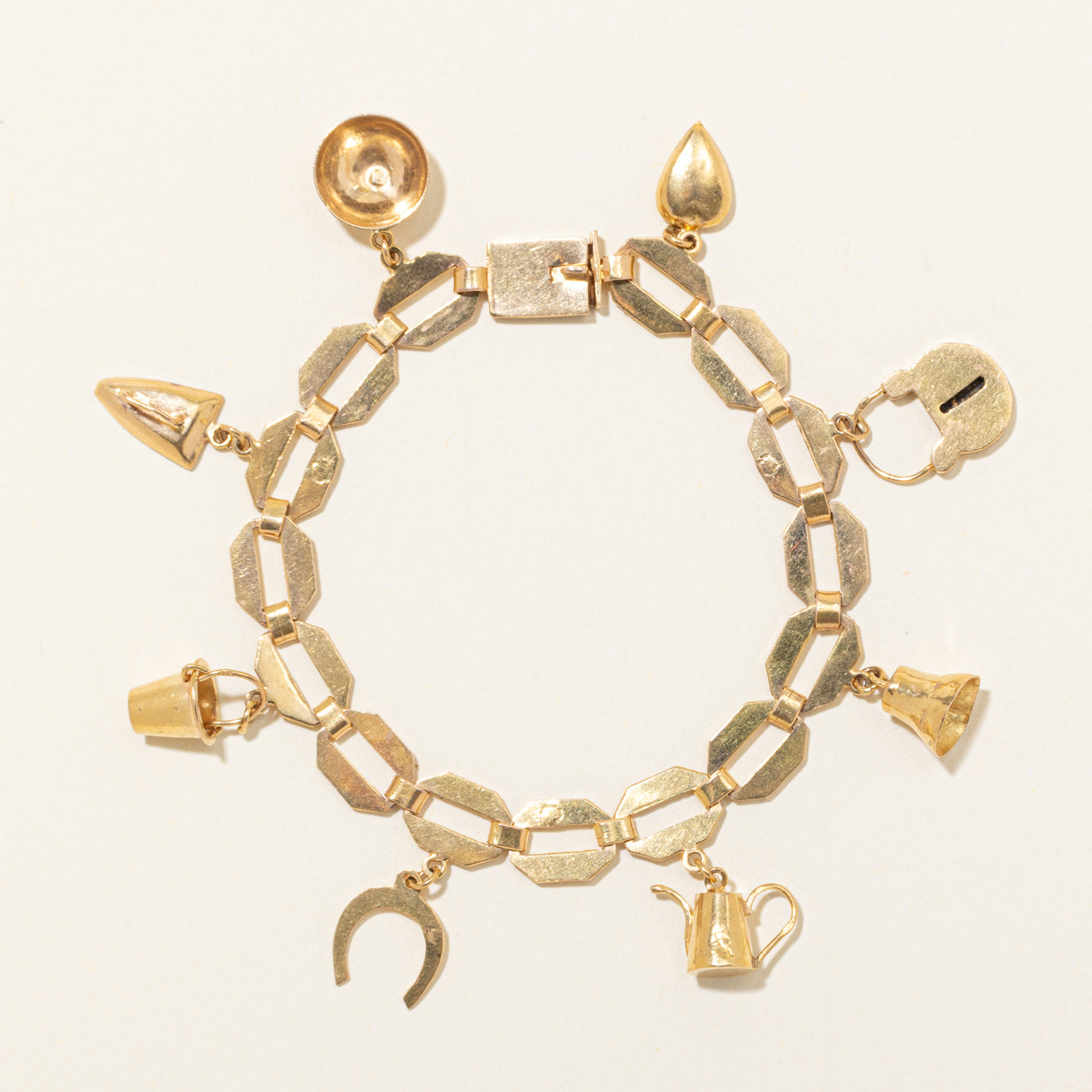 18k Yellow Gold Household Charm Bracelet | 7"