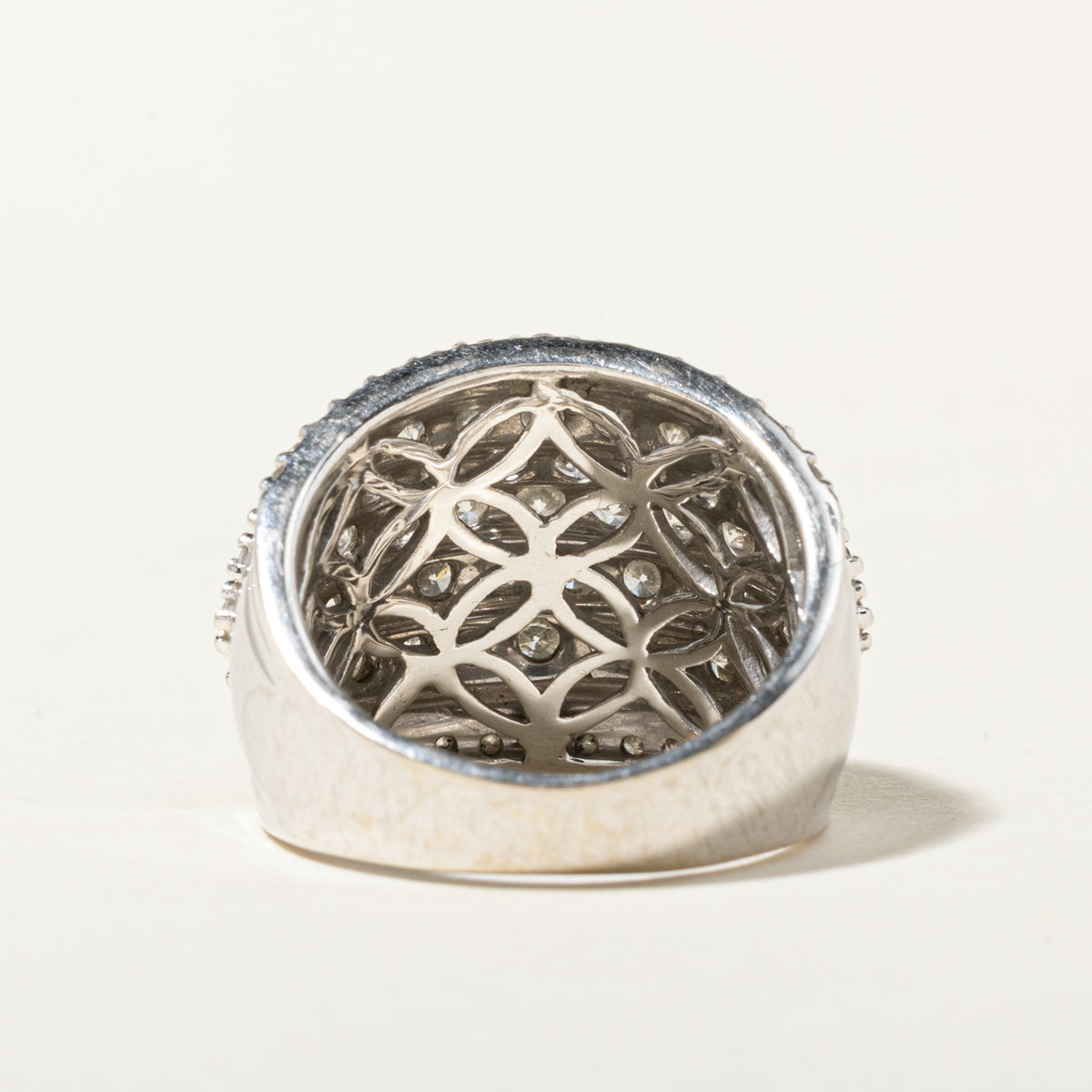 14k Multi Row Diamond Dome Ring | 3.40ctw | SZ 7