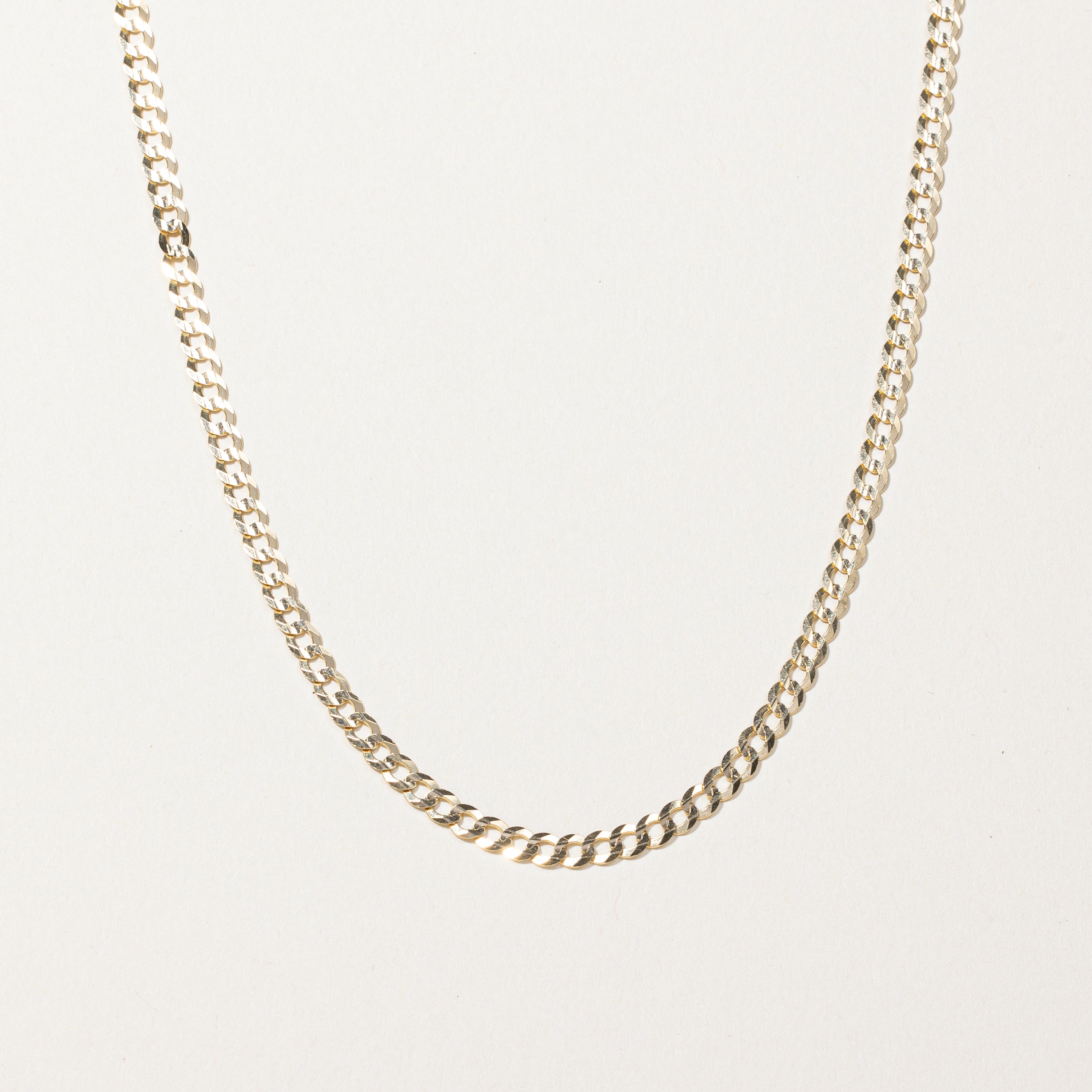 Chaîne gourmette en or jaune 10 carats | 56 cm 