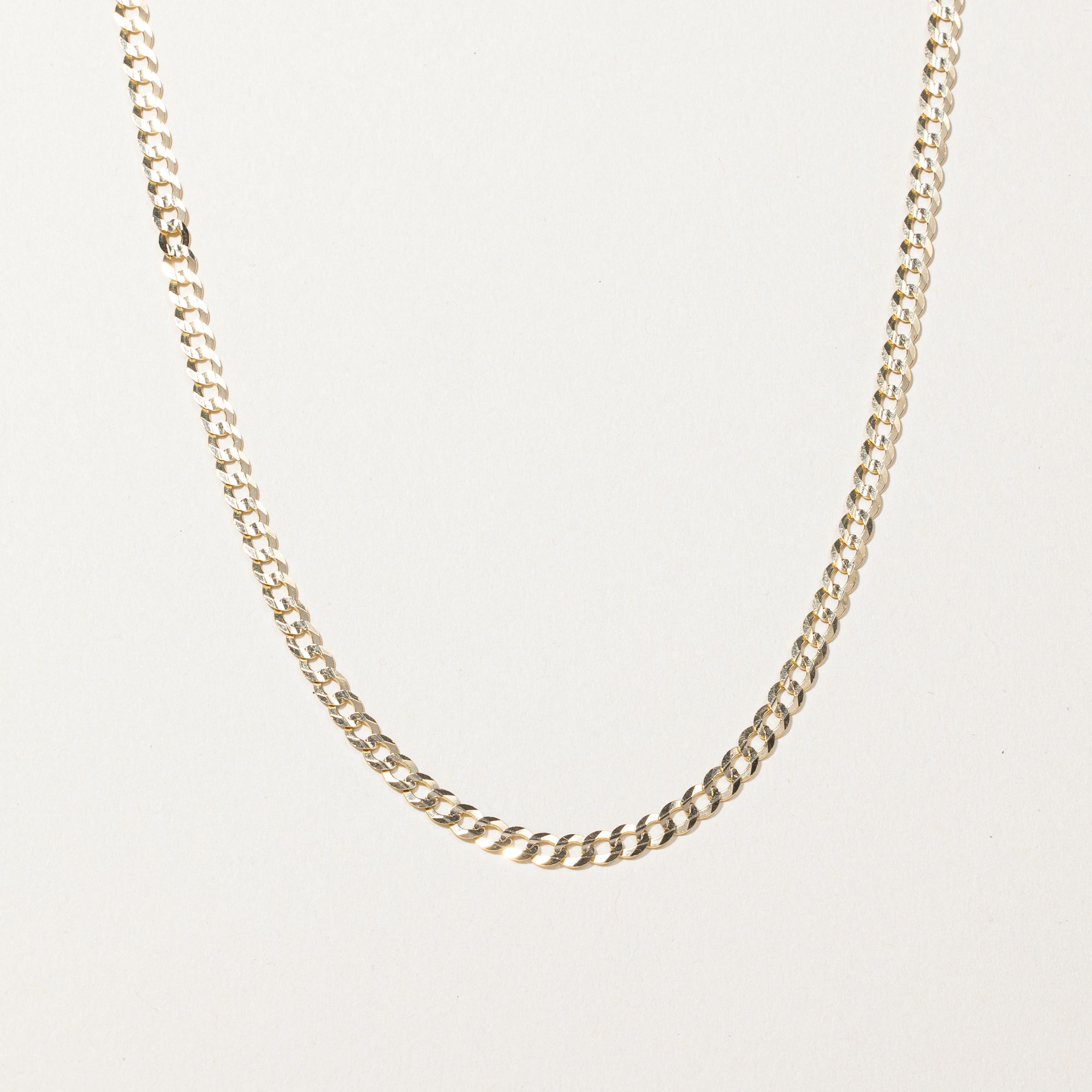 10k Yellow Gold Curb Link Chain | 22