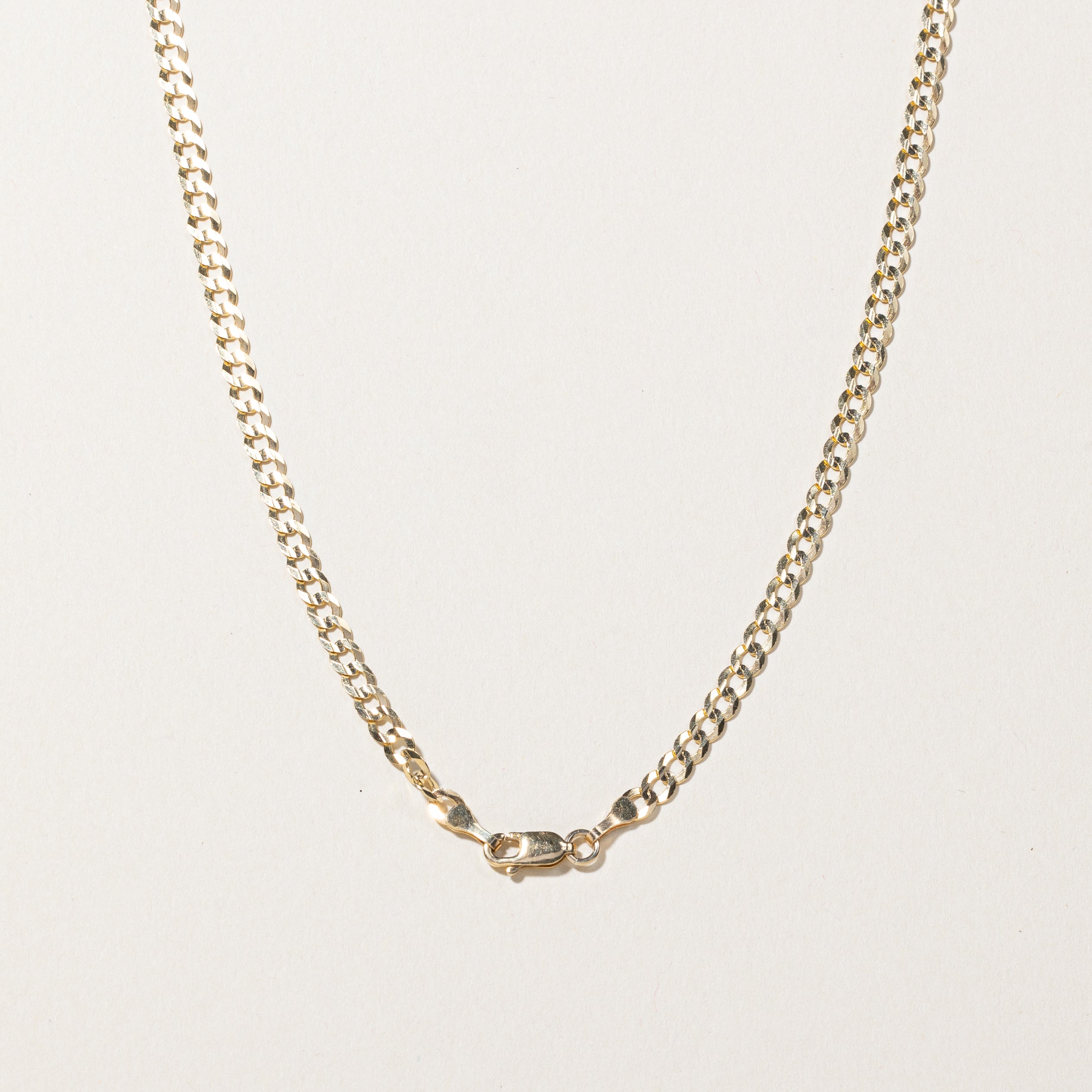 Chaîne gourmette en or jaune 10 carats | 56 cm 
