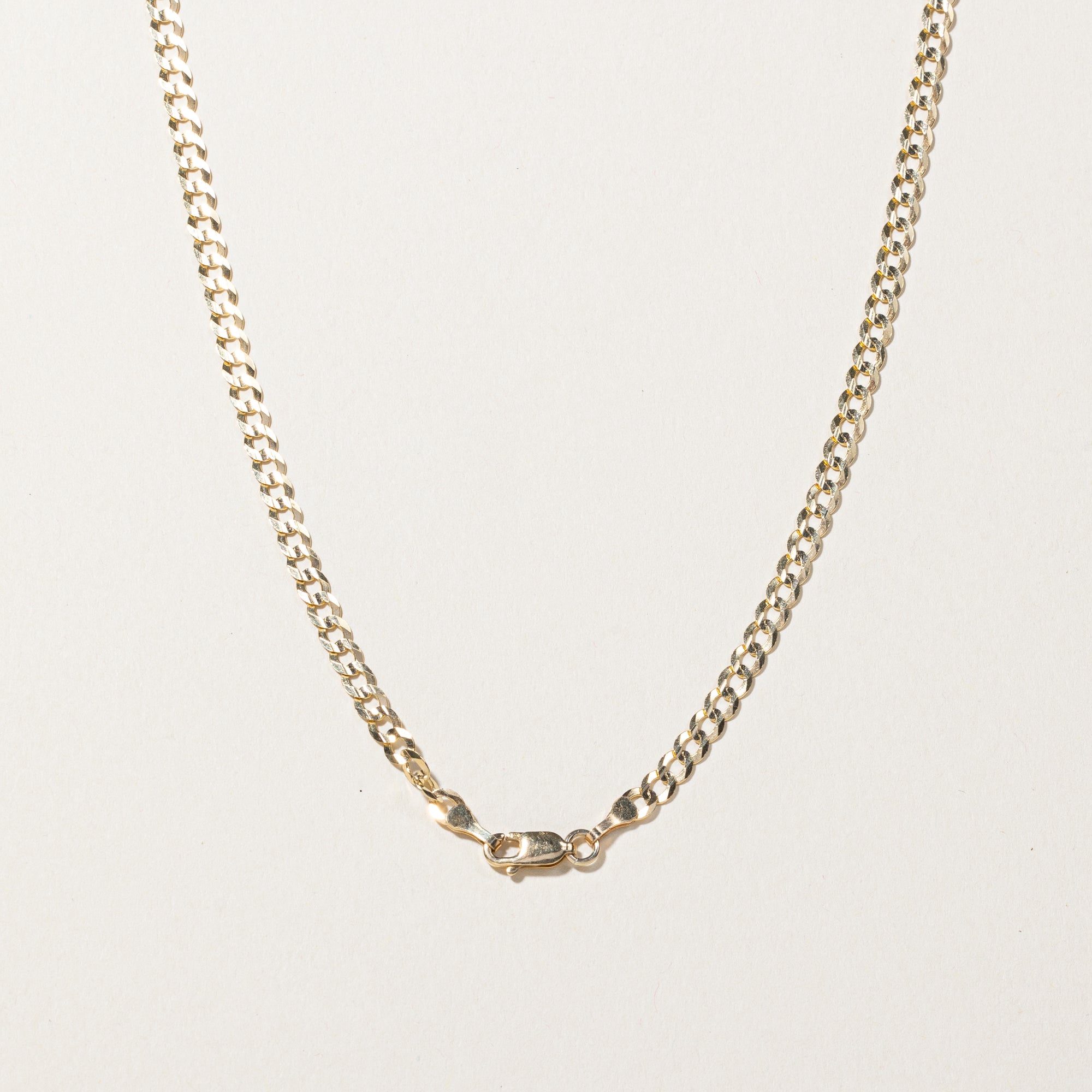 10k Yellow Gold Curb Link Chain | 22