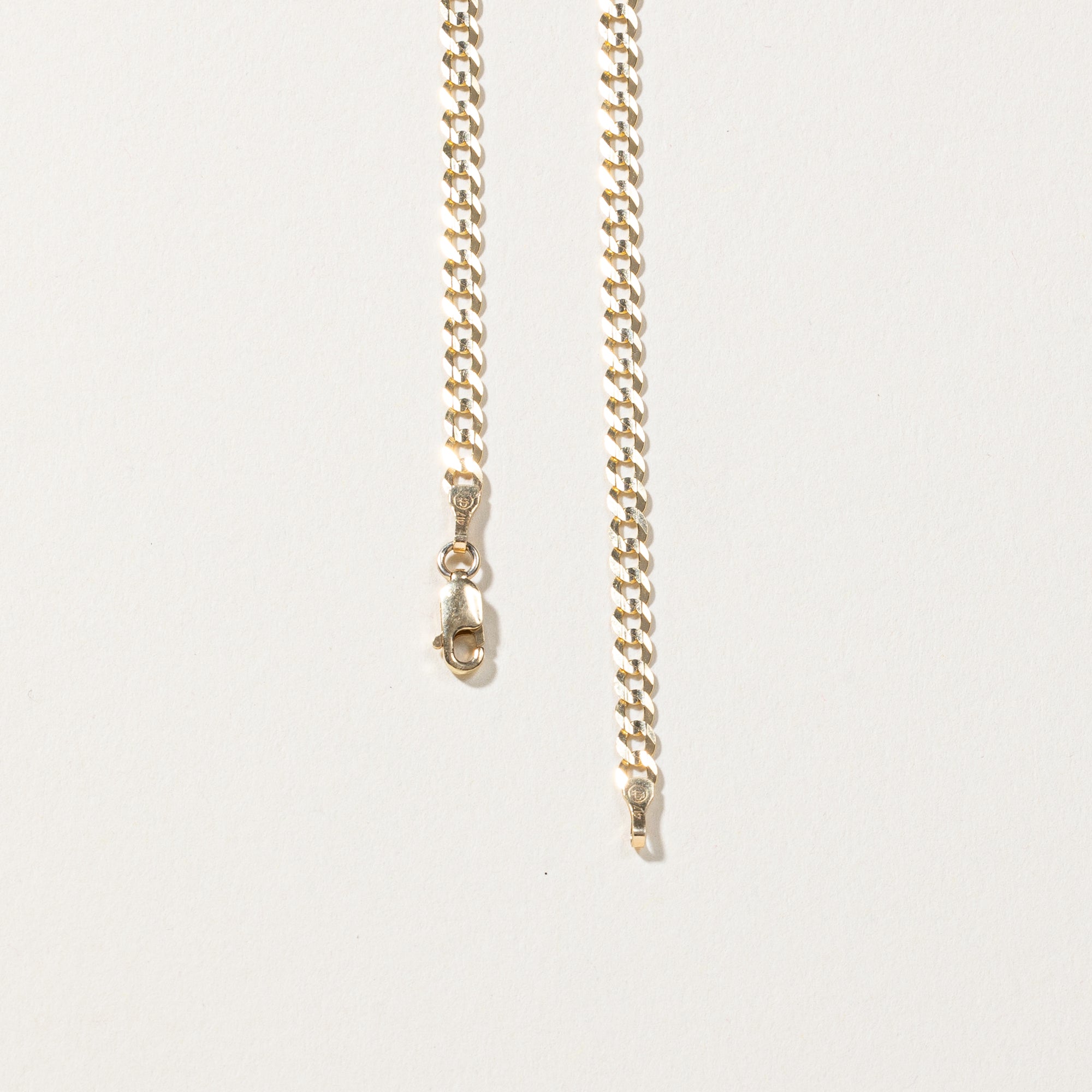 10k Yellow Gold Curb Link Chain | 22