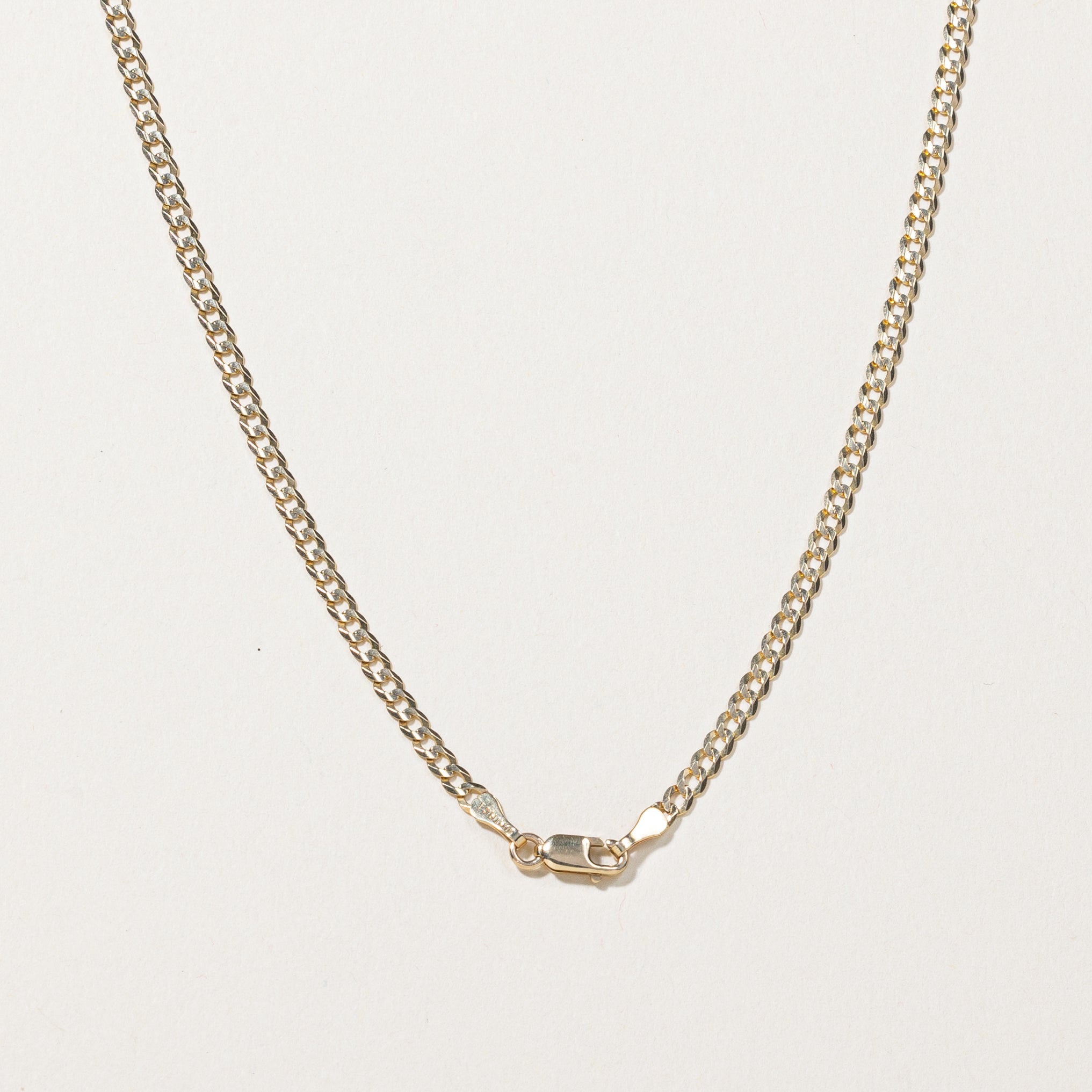 10k Yellow Gold Curb Link Chain | 30"