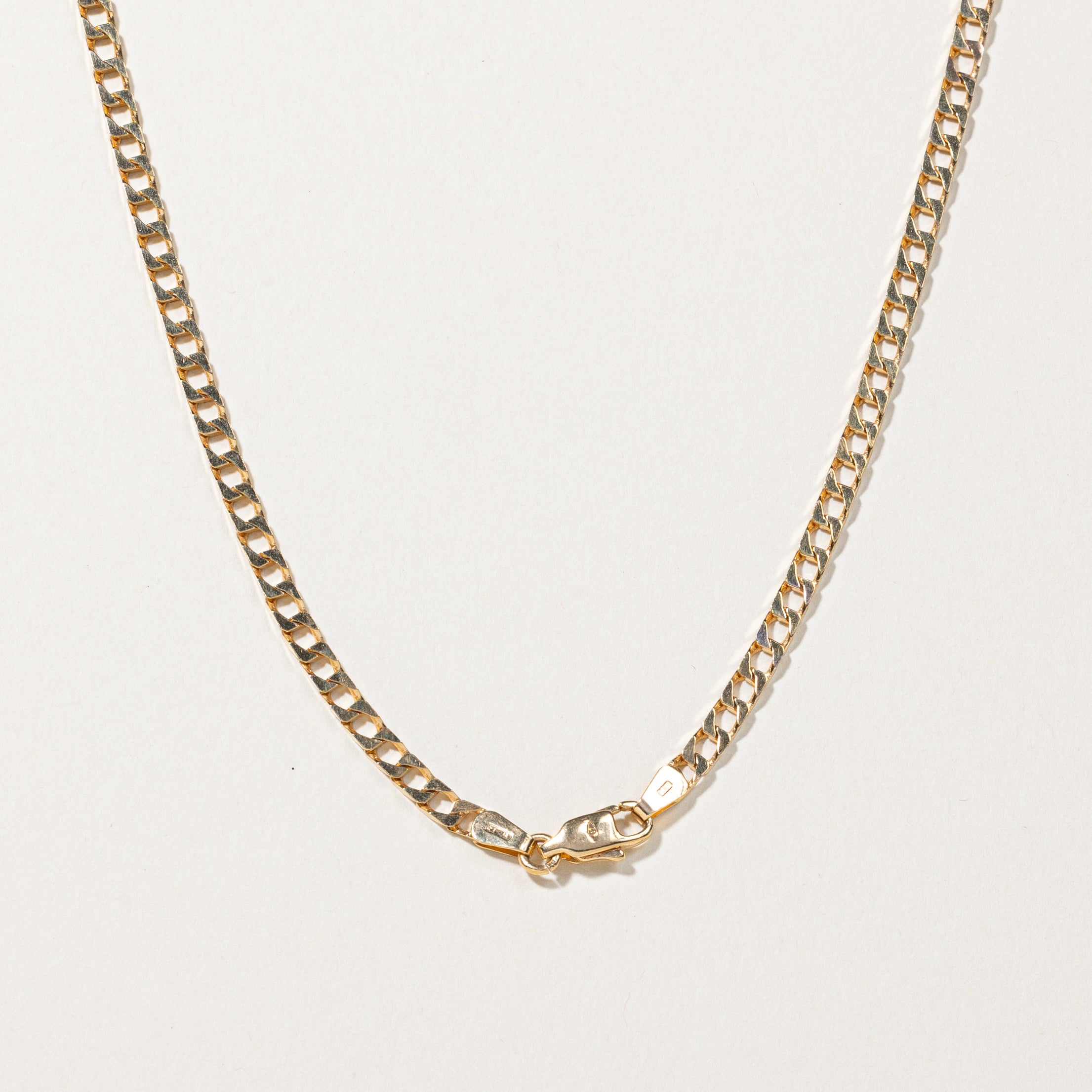 10k Yellow Gold Curb Link Chain | 25"