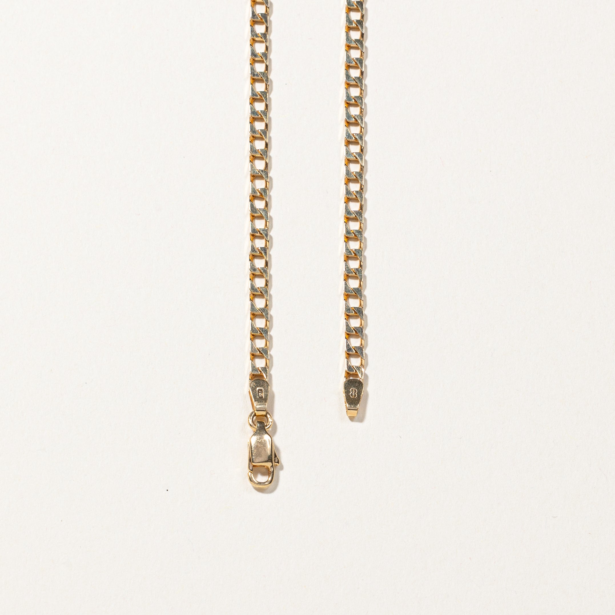 10k Yellow Gold Curb Link Chain | 25"