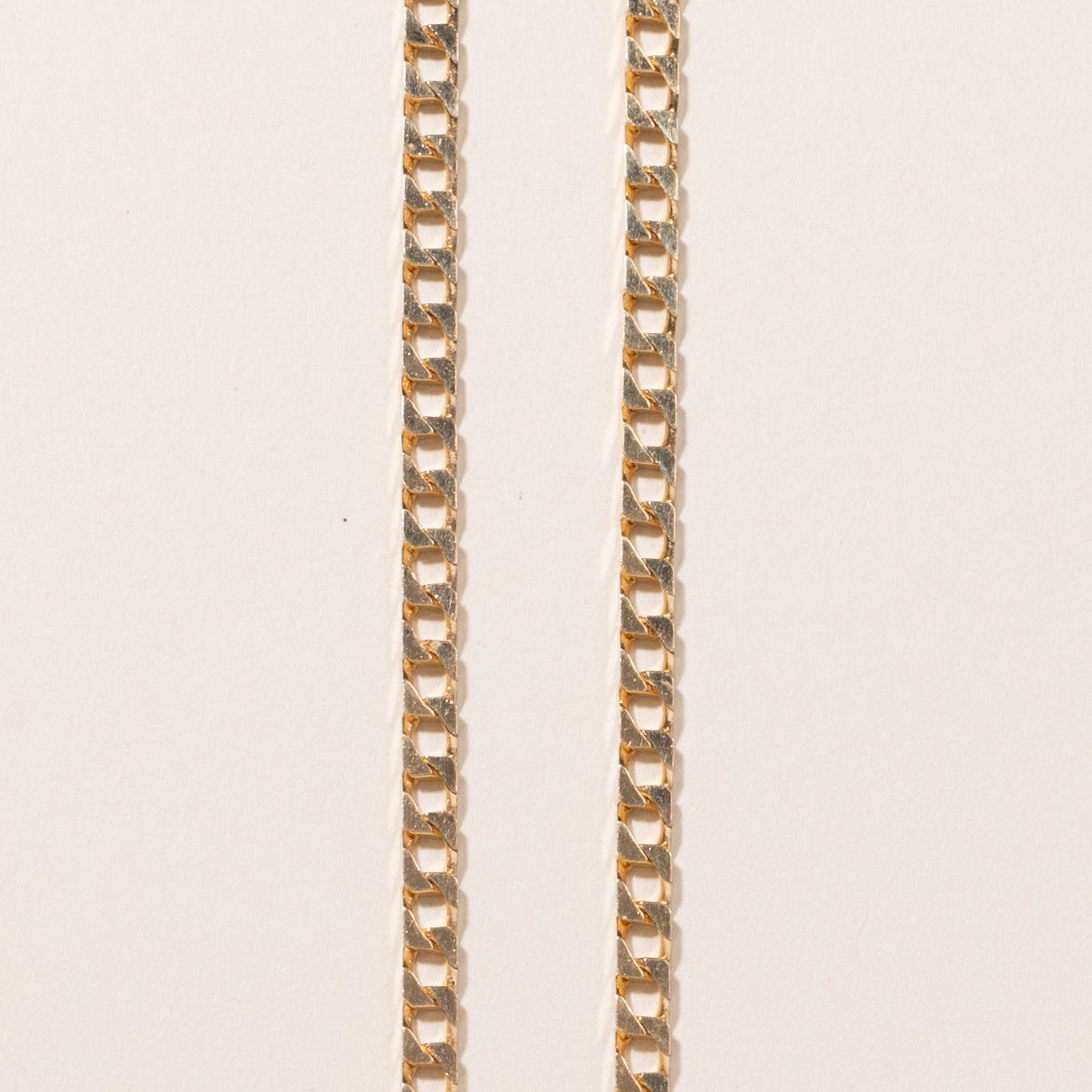 10k Yellow Gold Curb Link Chain | 25"