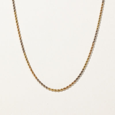 18k Yellow Gold Rope Chain | 22